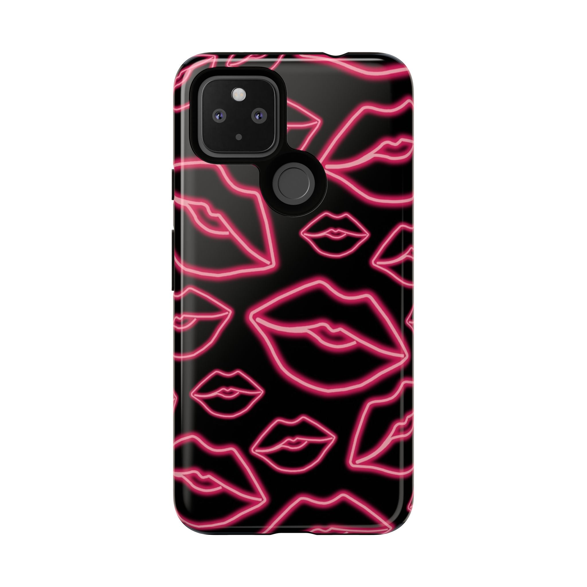 Neon Red Lips Phone Case