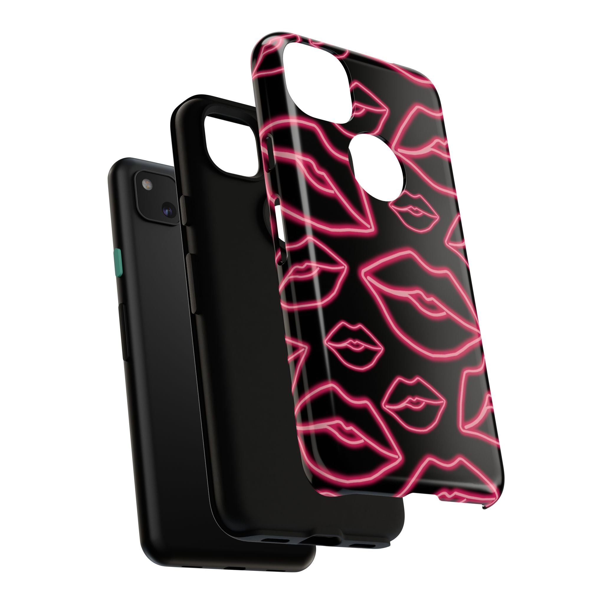 Neon Red Lips Phone Case