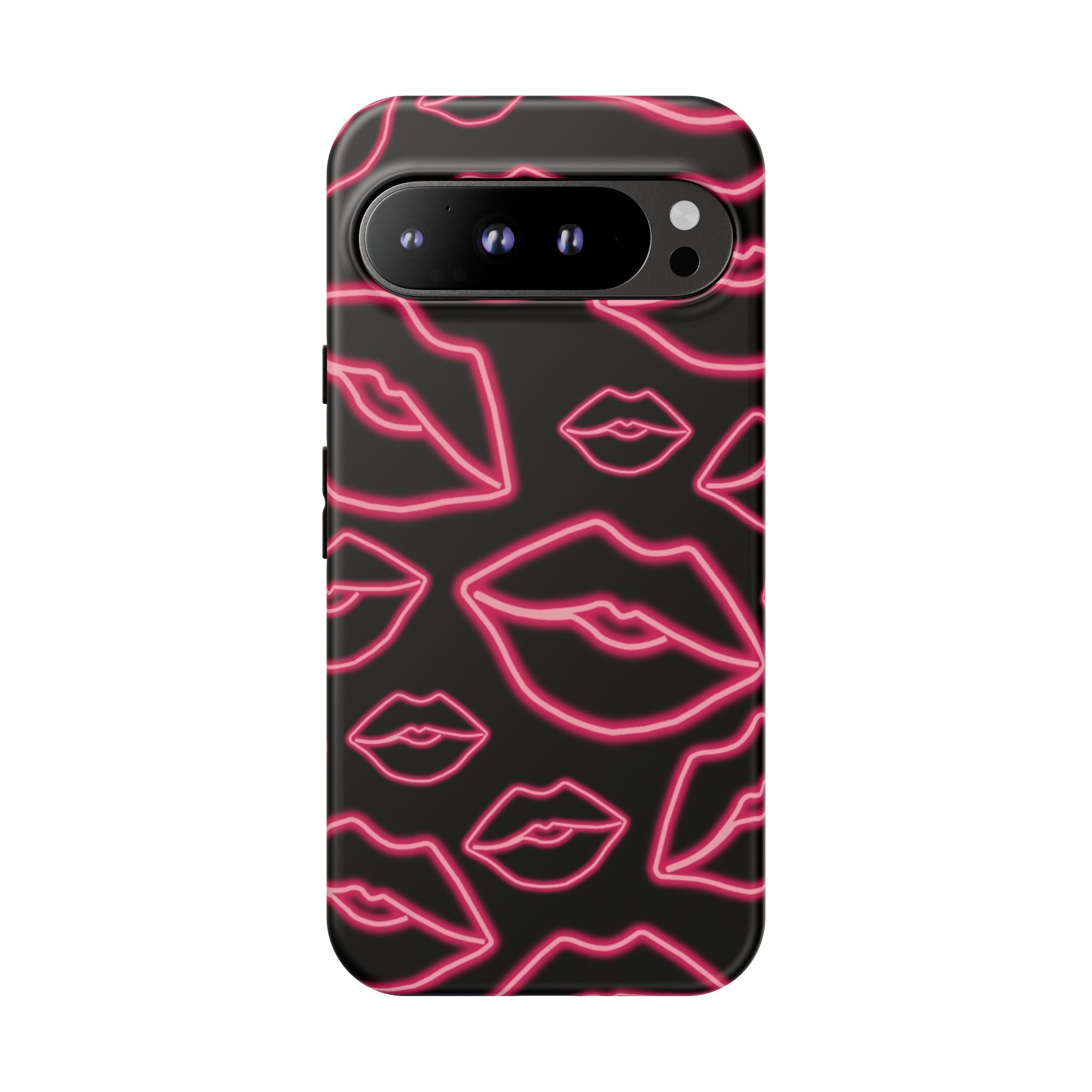 Neon Red Lips Phone Case