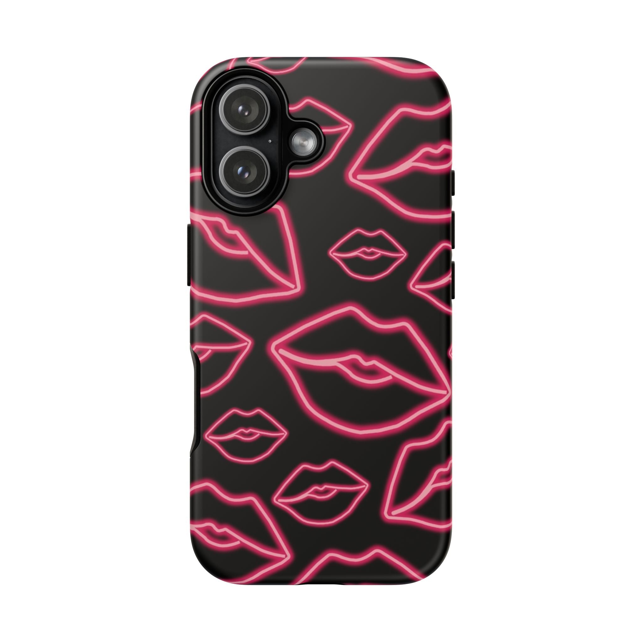 Neon Red Lips Phone Case