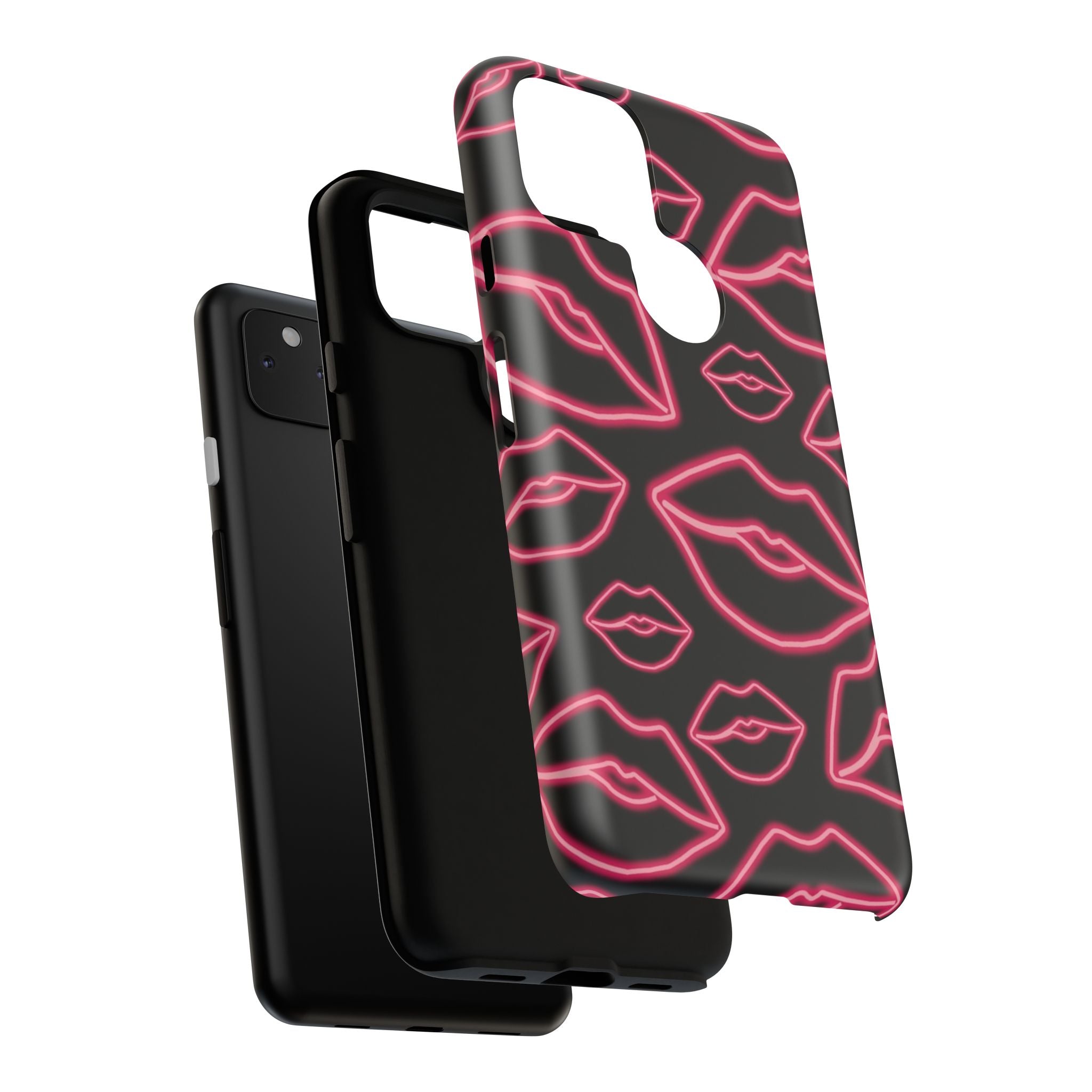 Neon Red Lips Phone Case