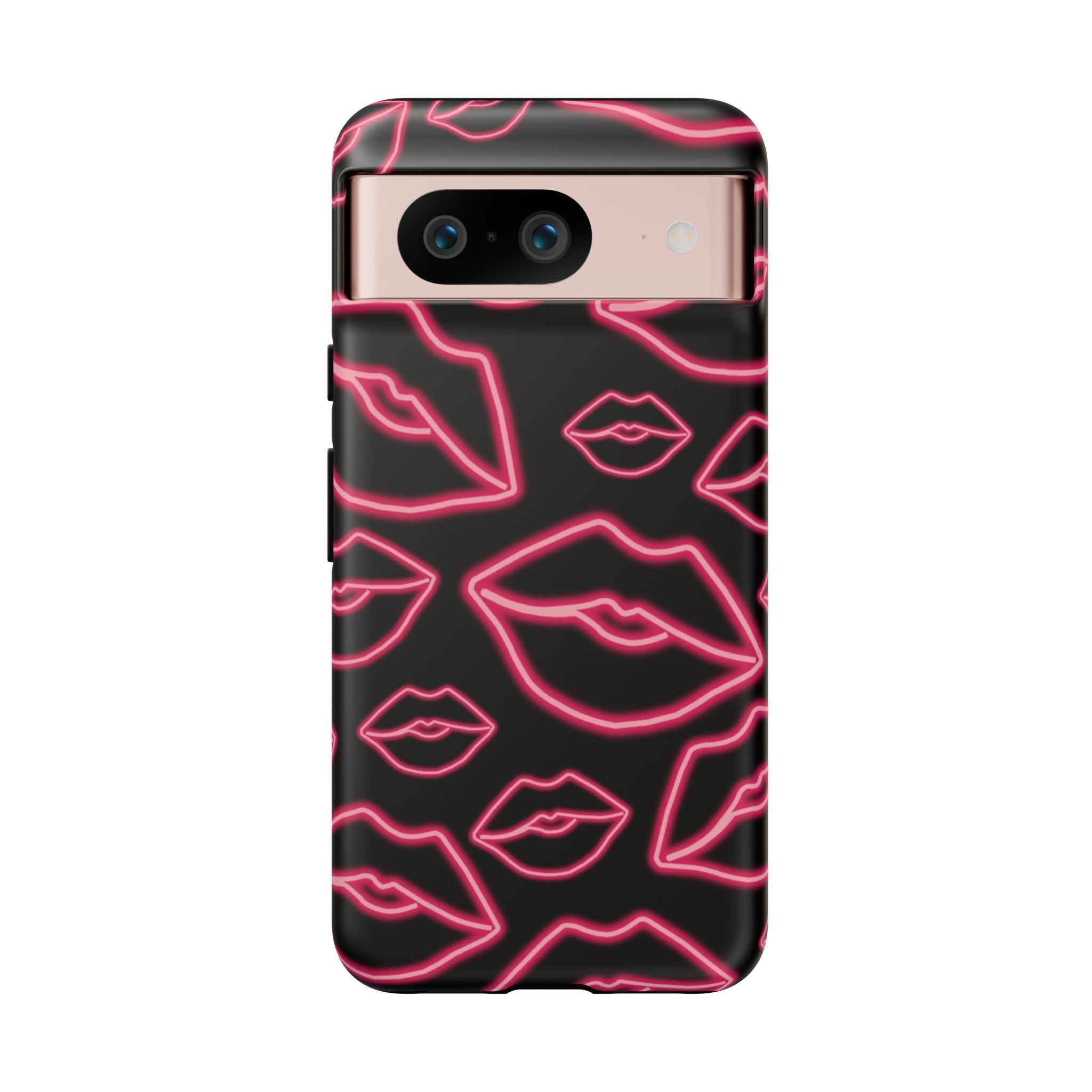 Neon Red Lips Phone Case