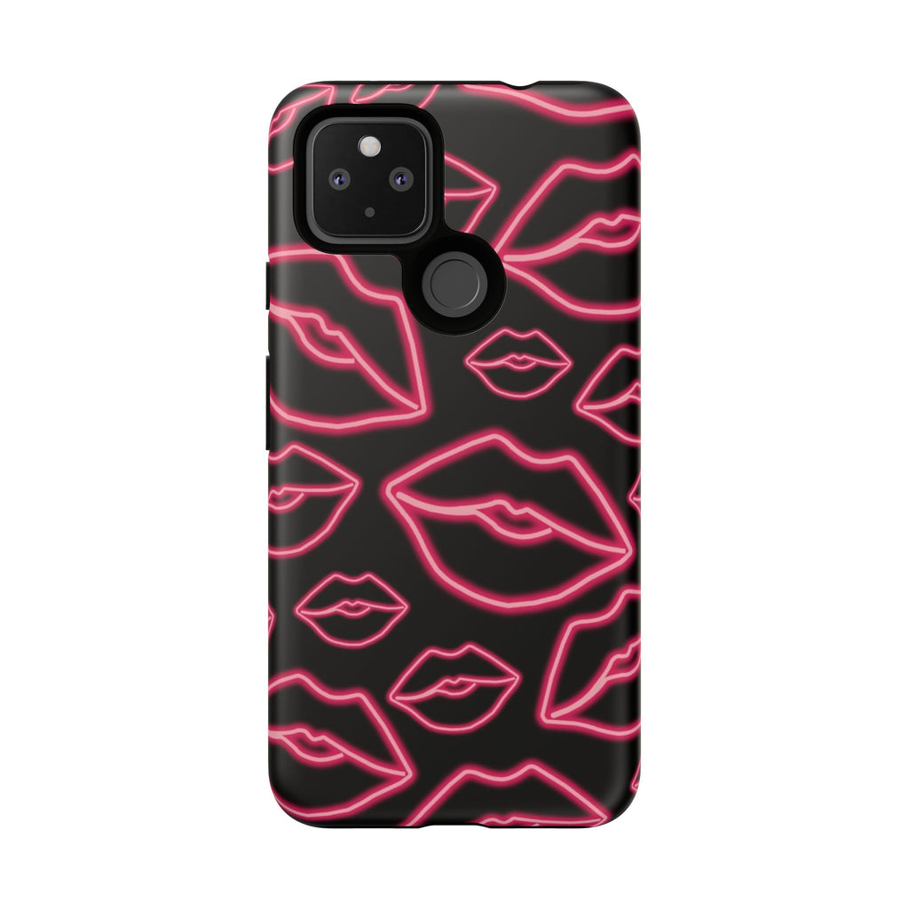 Neon Red Lips Phone Case
