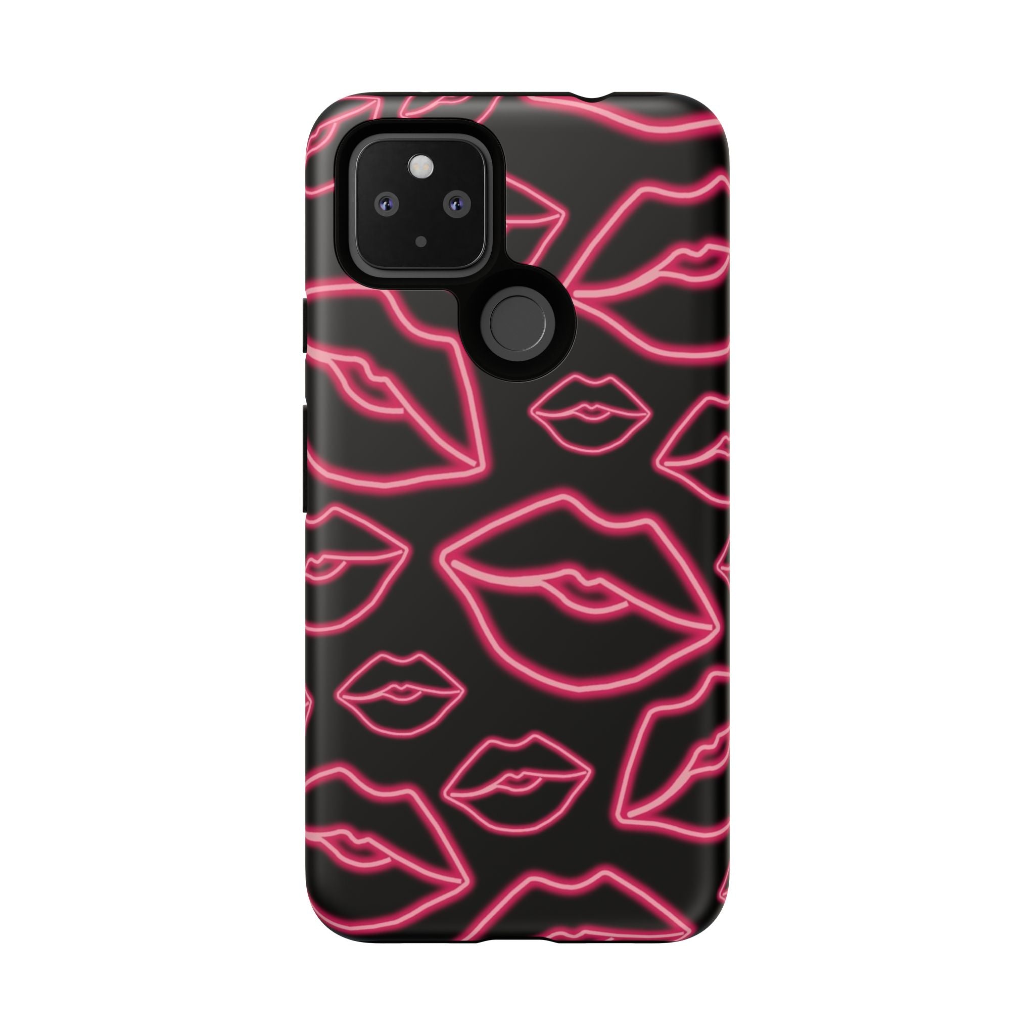 Neon Red Lips Phone Case