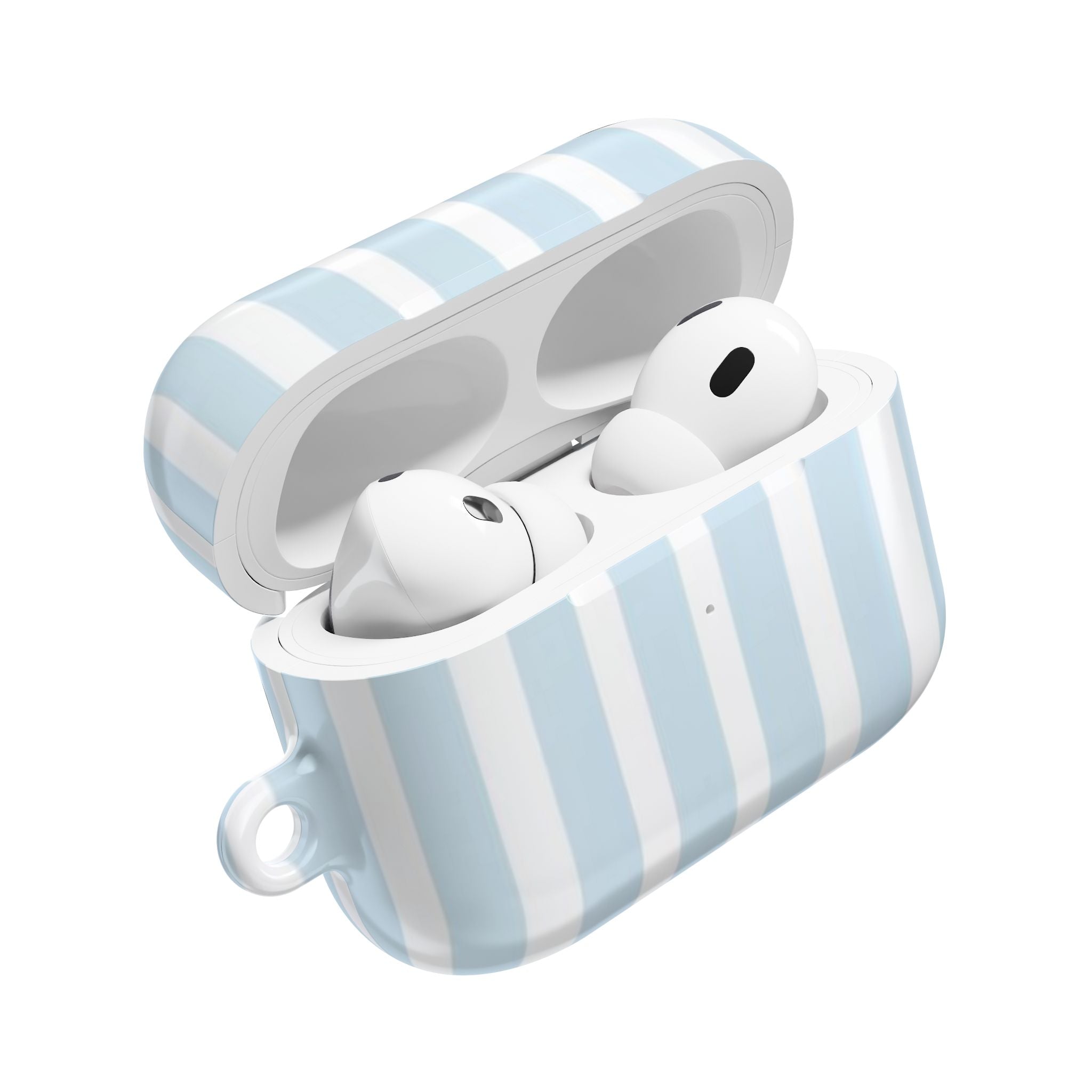 Light Blue Striped AirPods Case