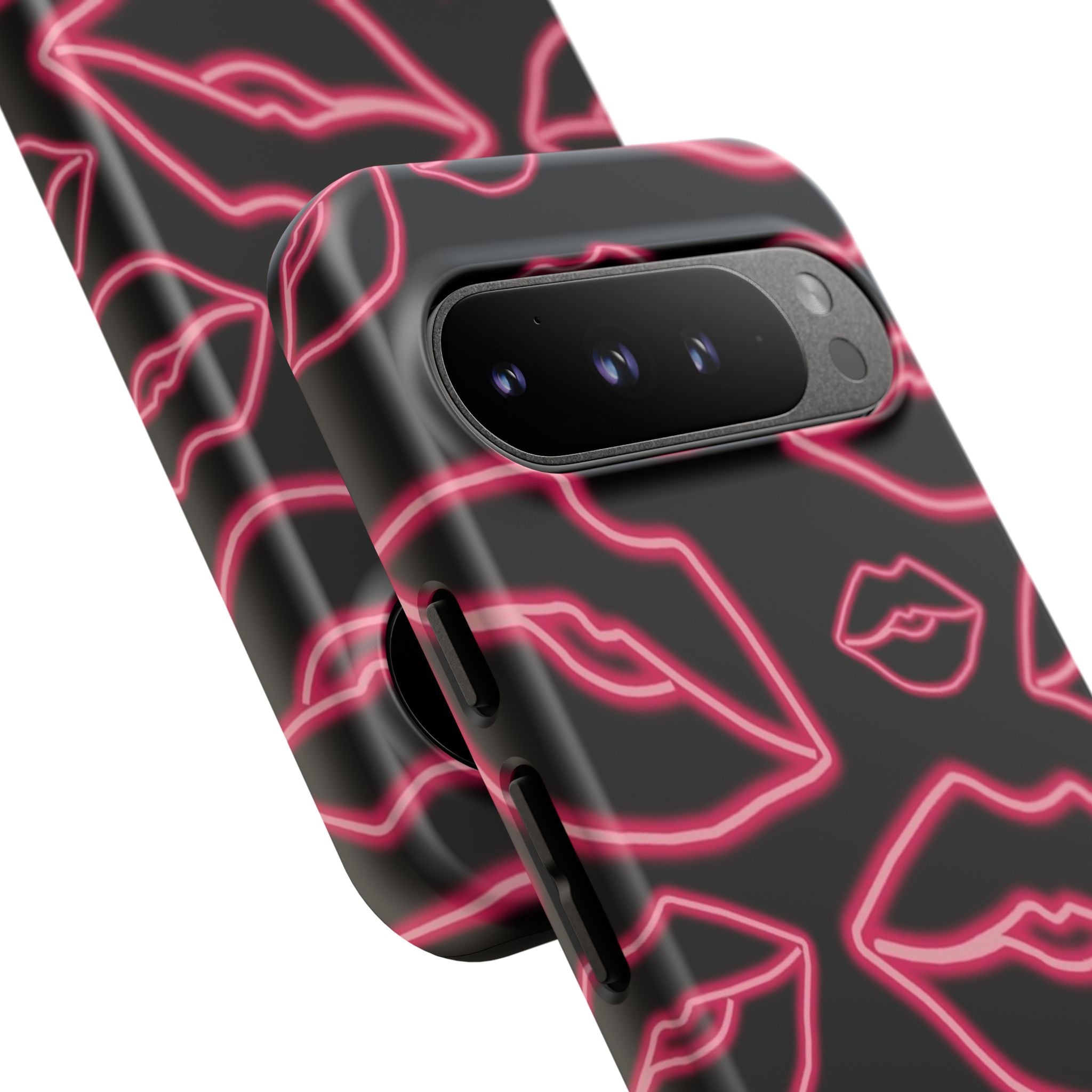 Neon Red Lips Phone Case