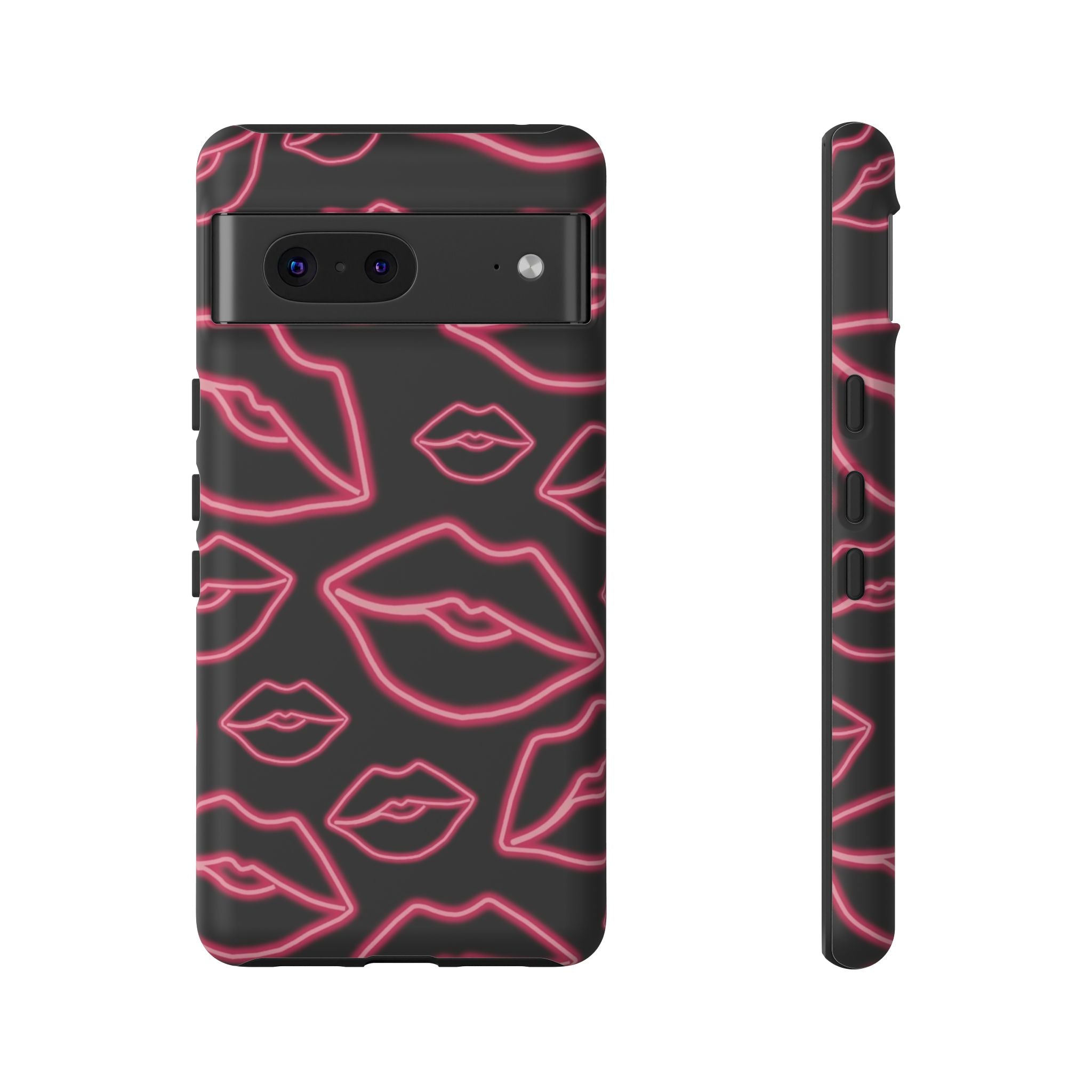 Neon Red Lips Phone Case