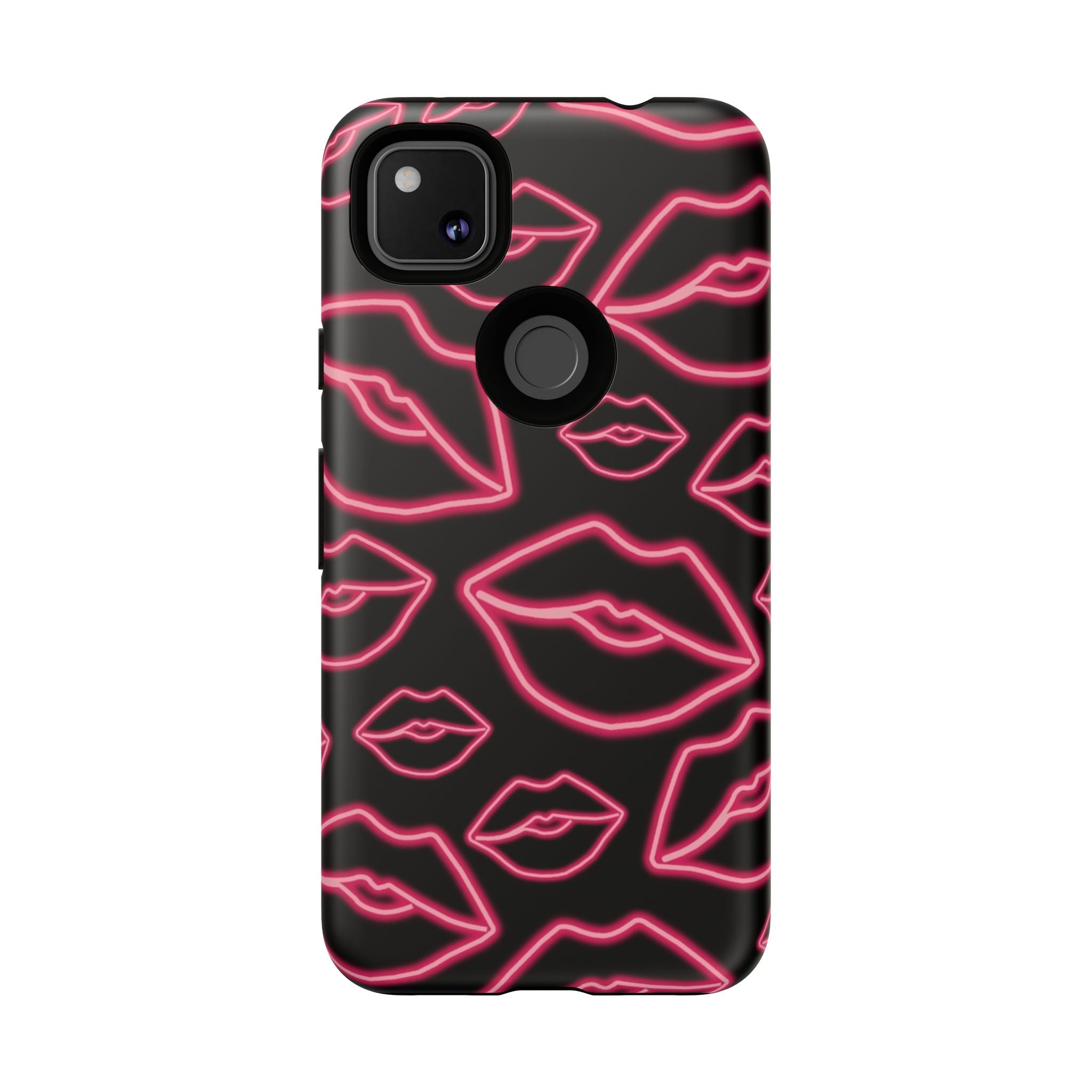 Neon Red Lips Phone Case