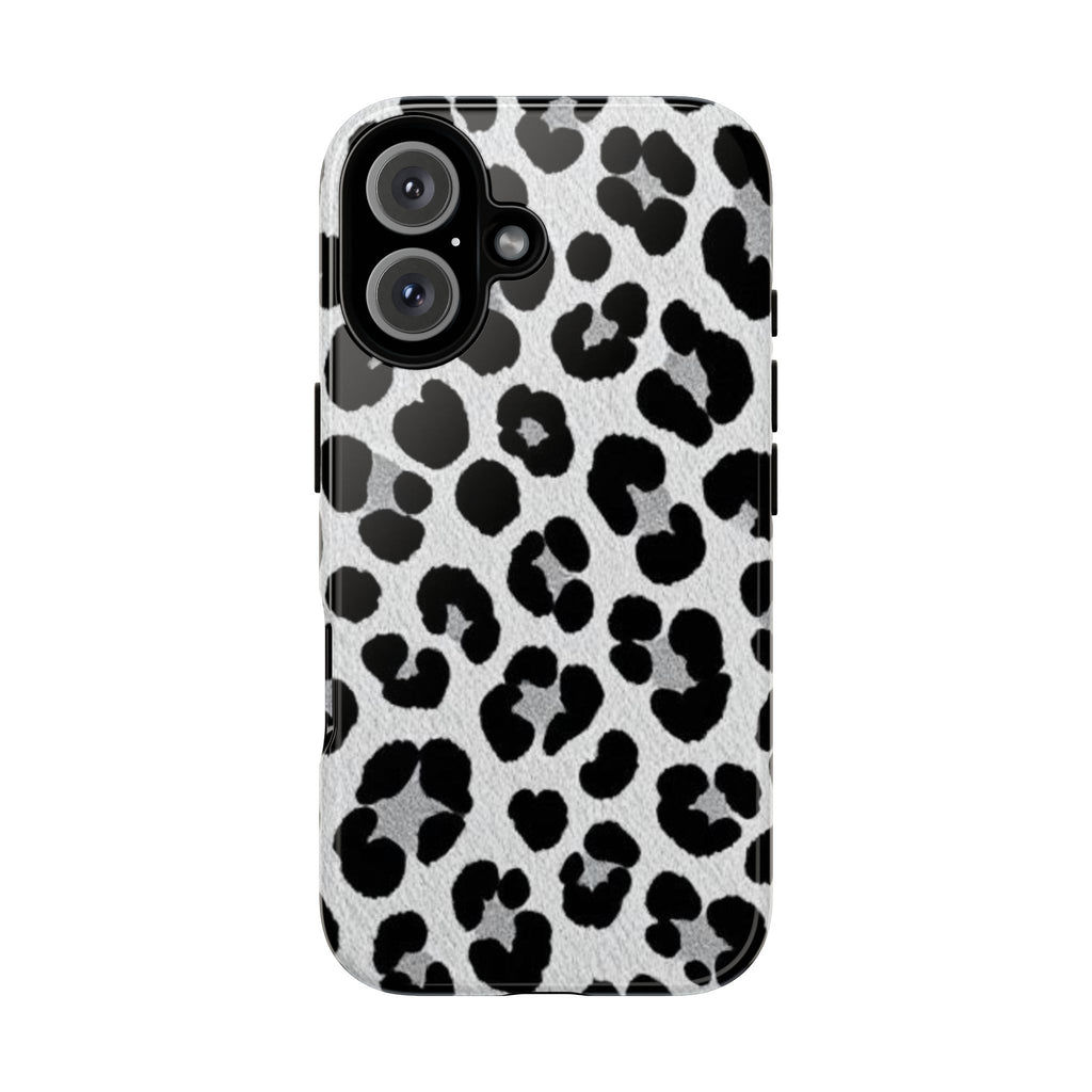 Black and White Leopard Print Phone Case