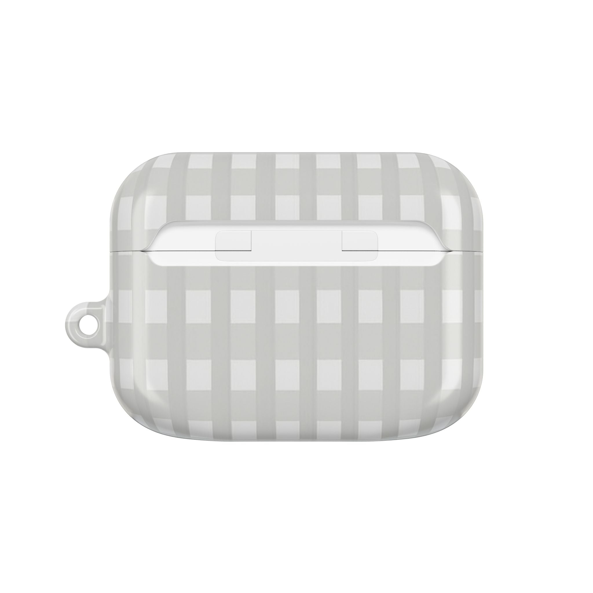 Grey Gingham Airpods Case