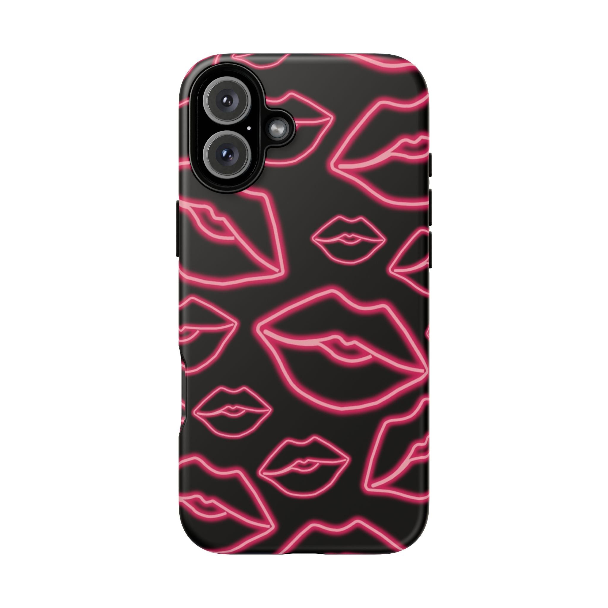 Neon Red Lips Phone Case