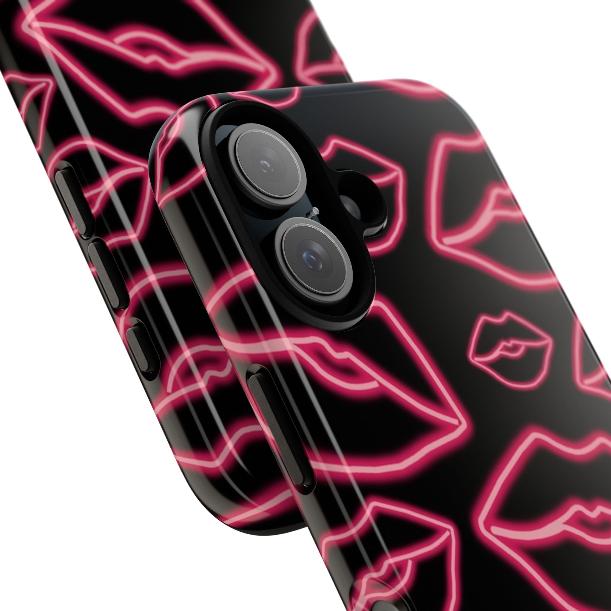 Neon Red Lips Phone Case
