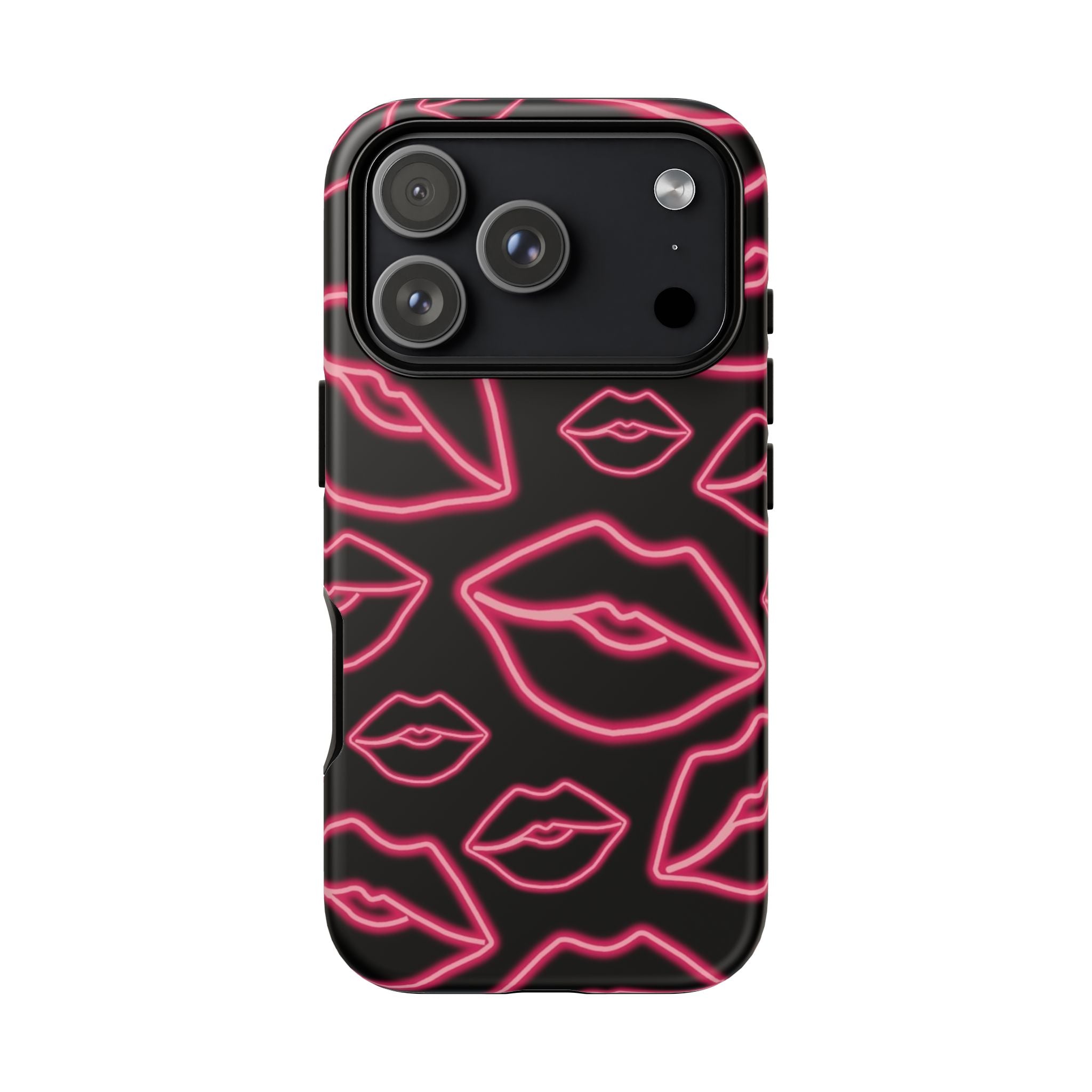 Neon Red Lips Phone Case