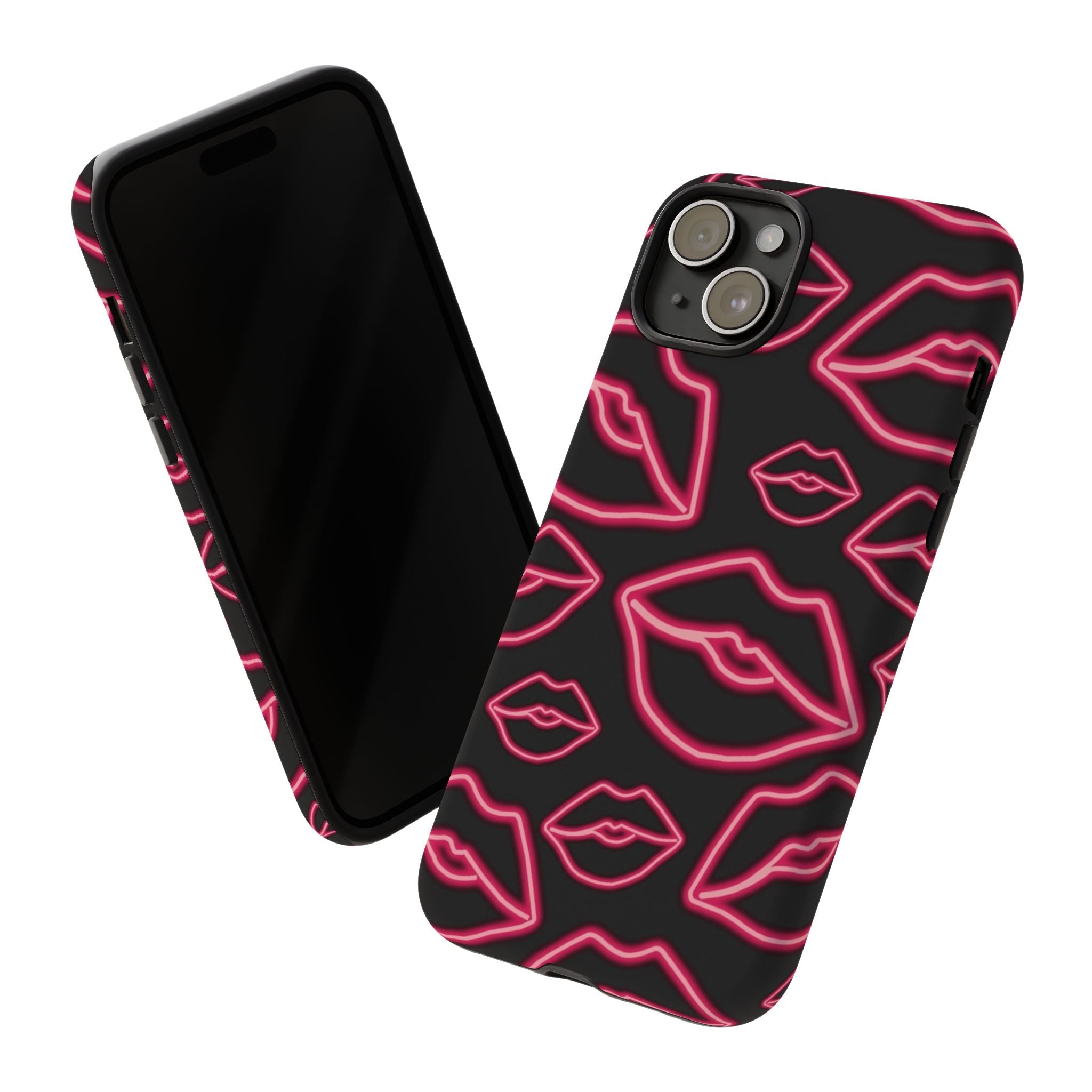Neon Red Lips Phone Case