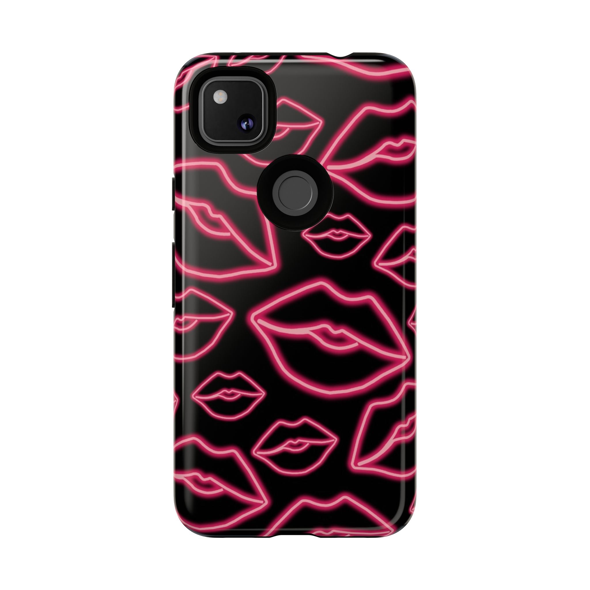 Neon Red Lips Phone Case