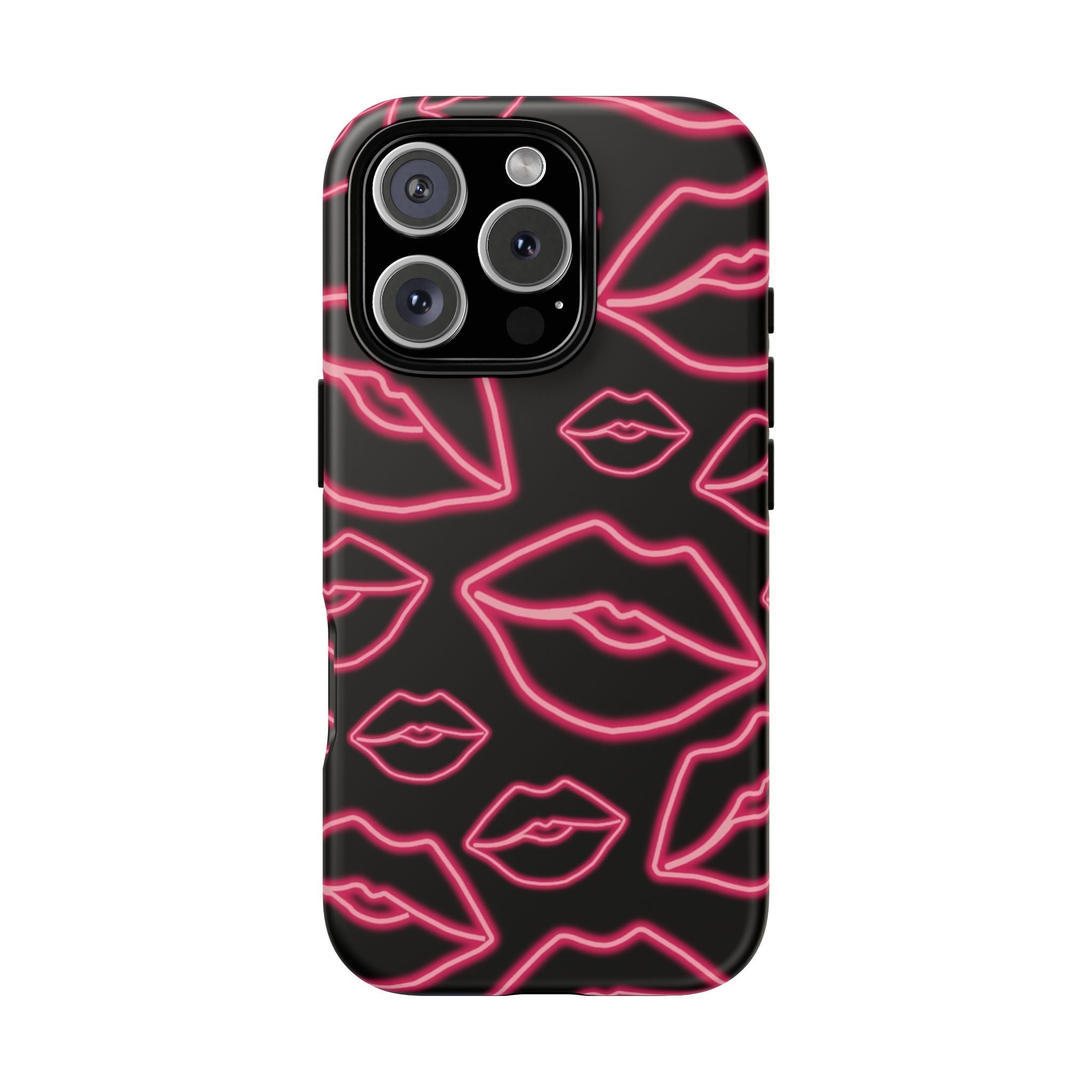 Neon Red Lips Phone Case