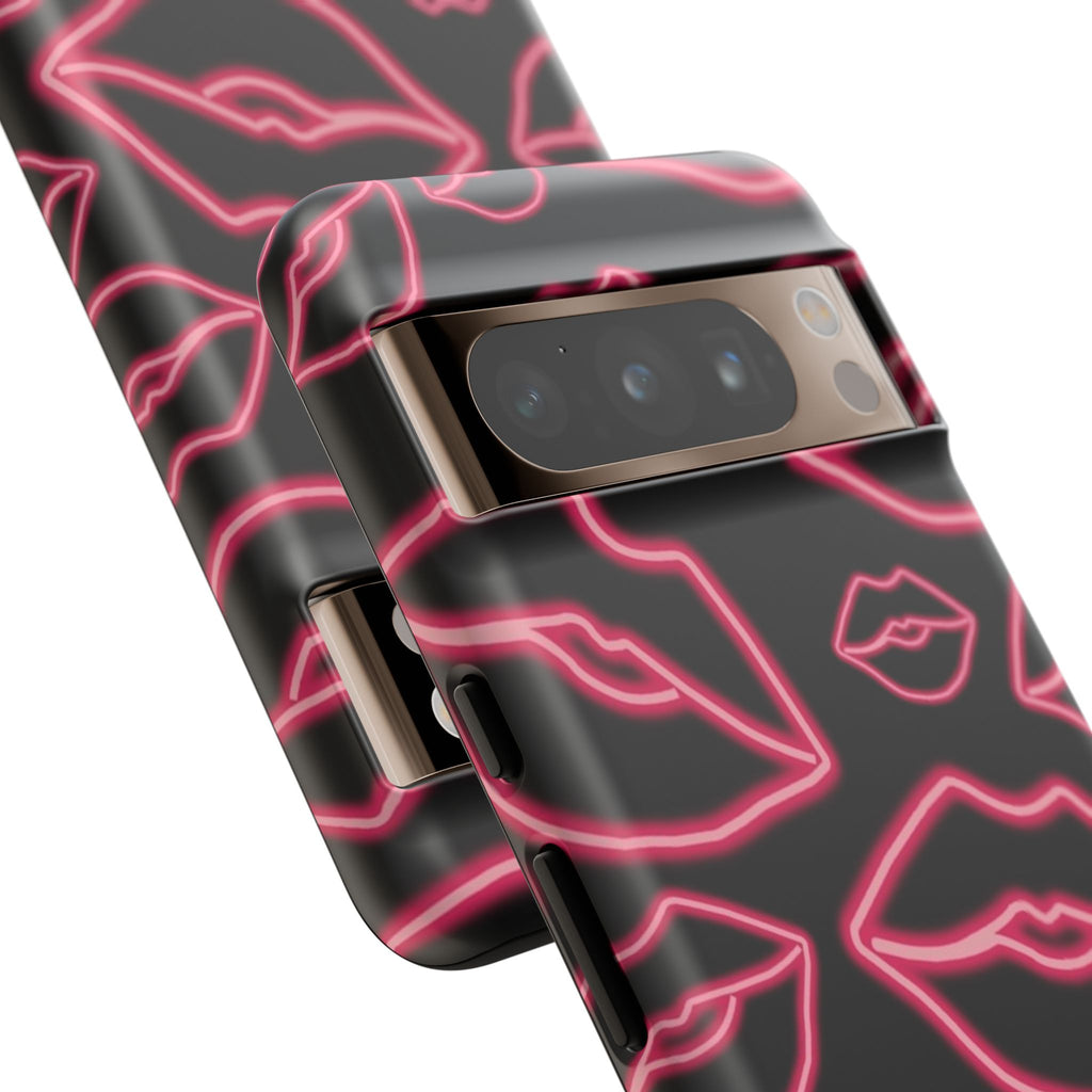 Neon Red Lips Phone Case