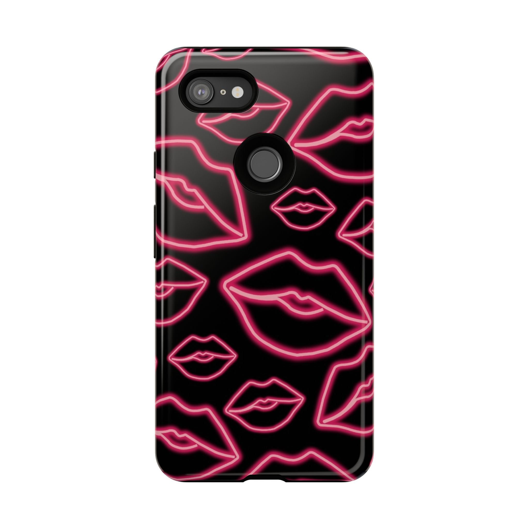 Neon Red Lips Phone Case