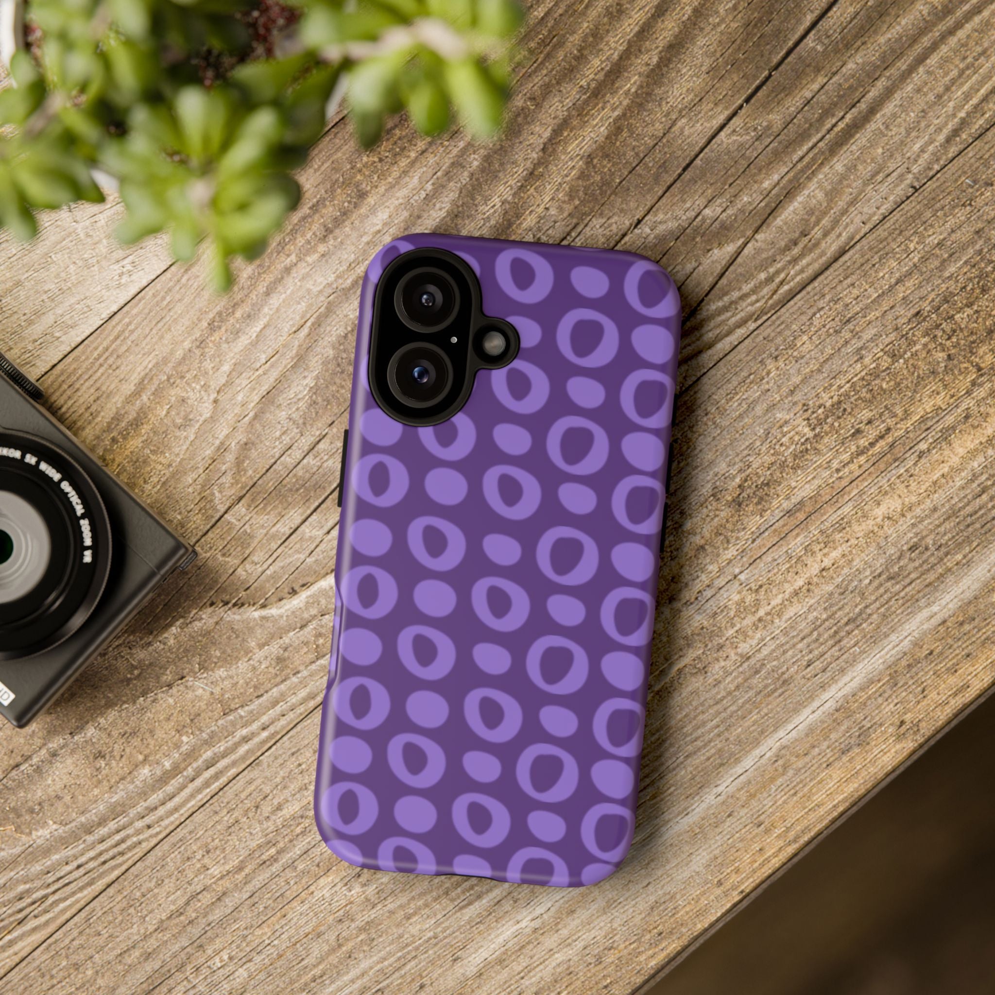 Purple Dots and Circles Phone Case