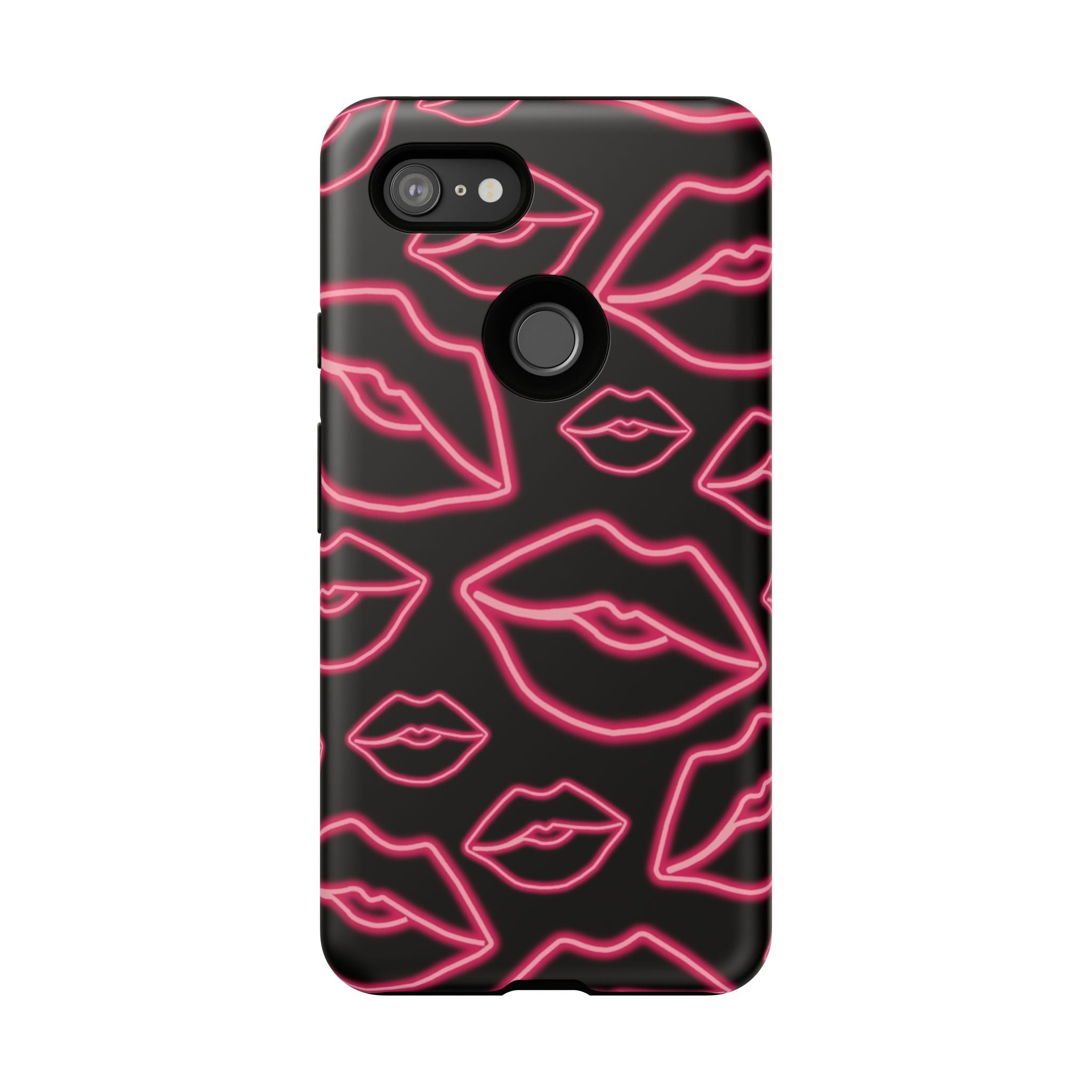 Neon Red Lips Phone Case