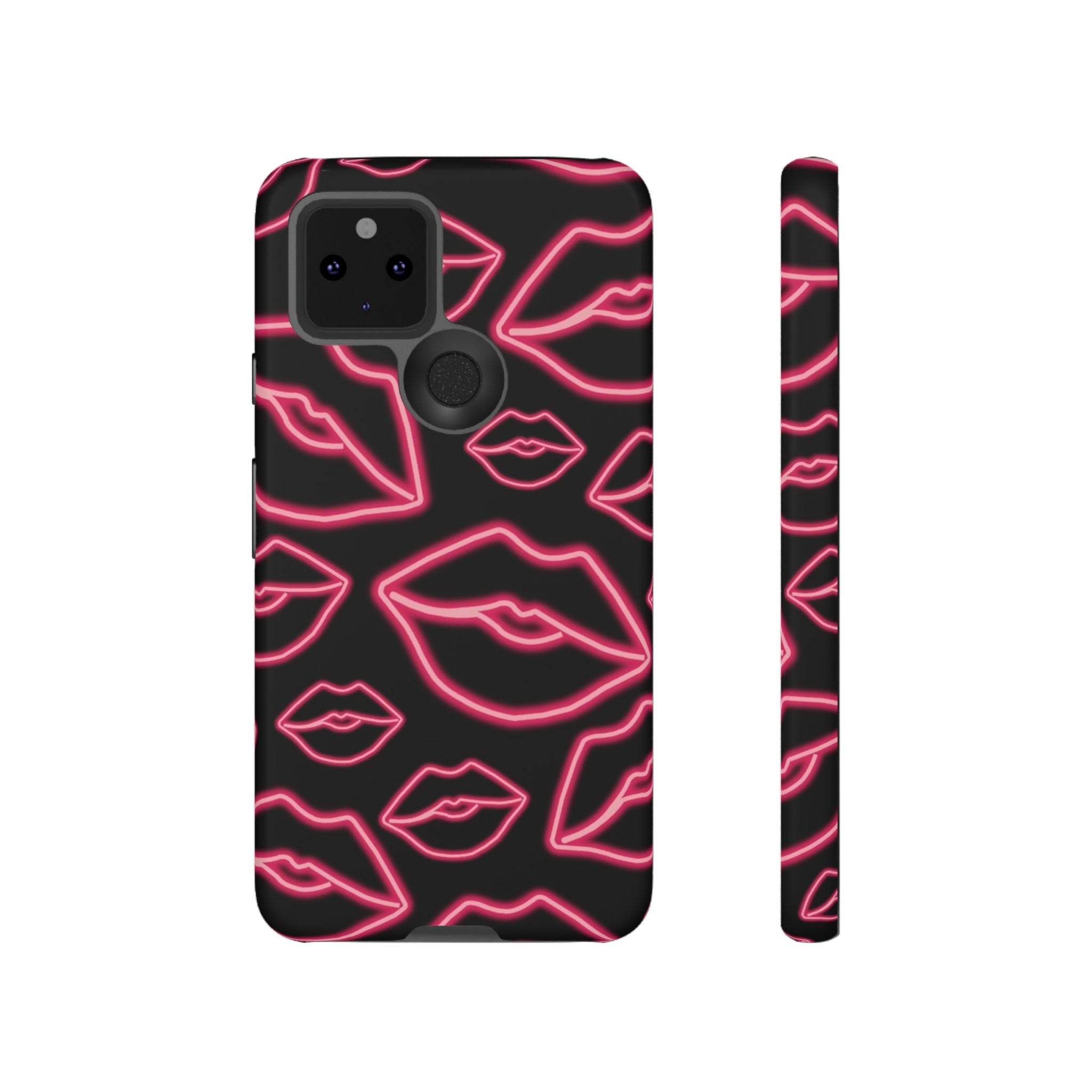 Neon Red Lips Phone Case