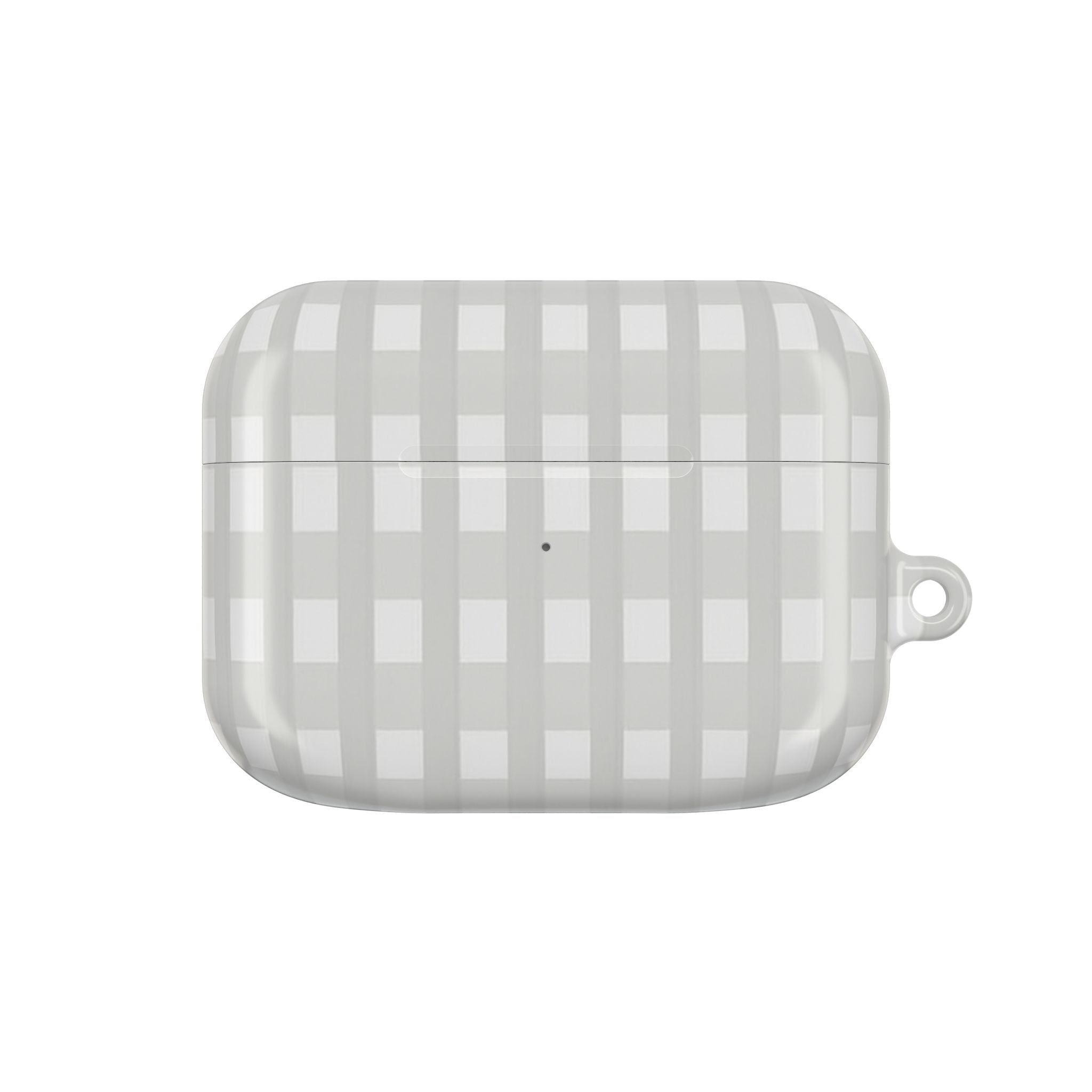 Grey Gingham Airpods Case