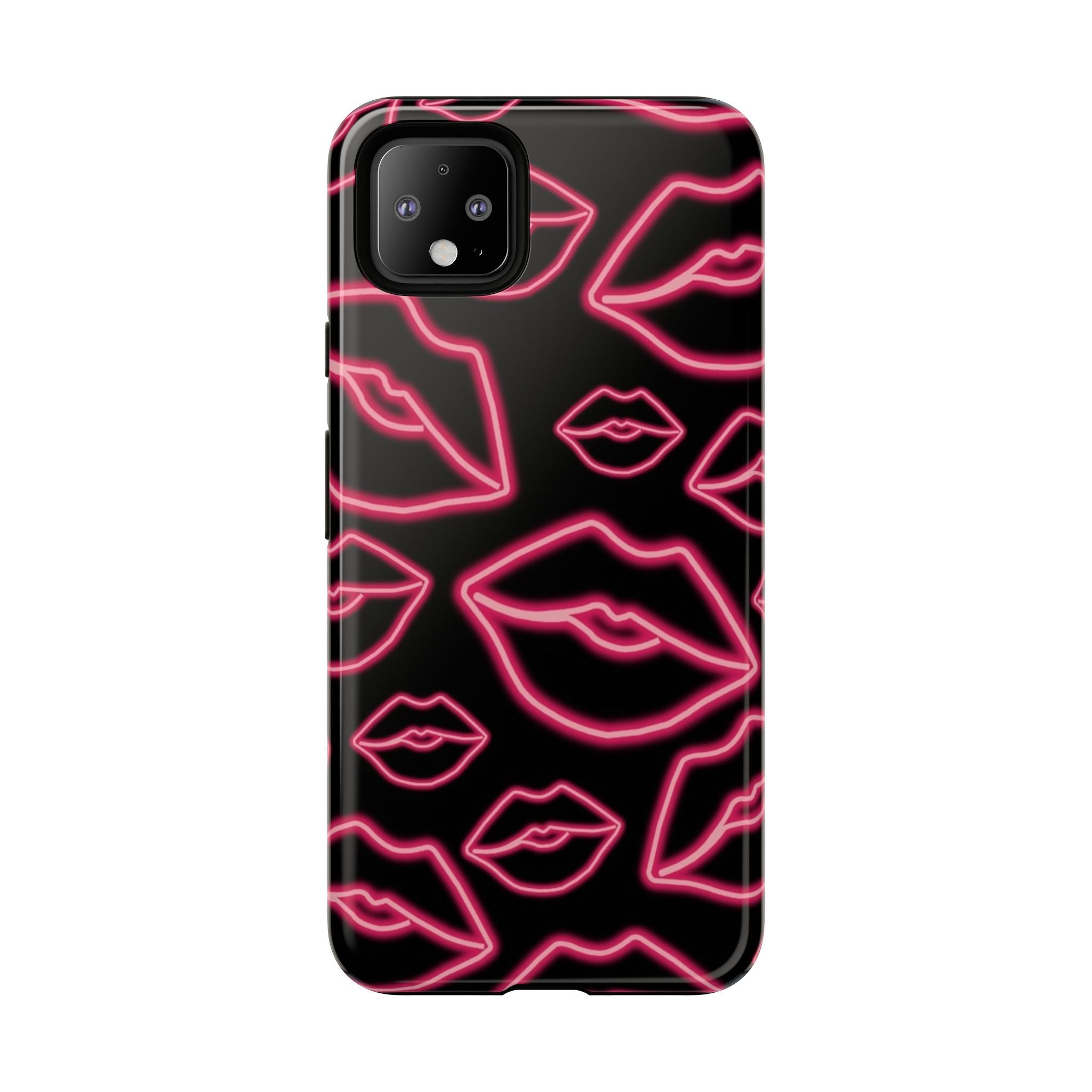 Neon Red Lips Phone Case