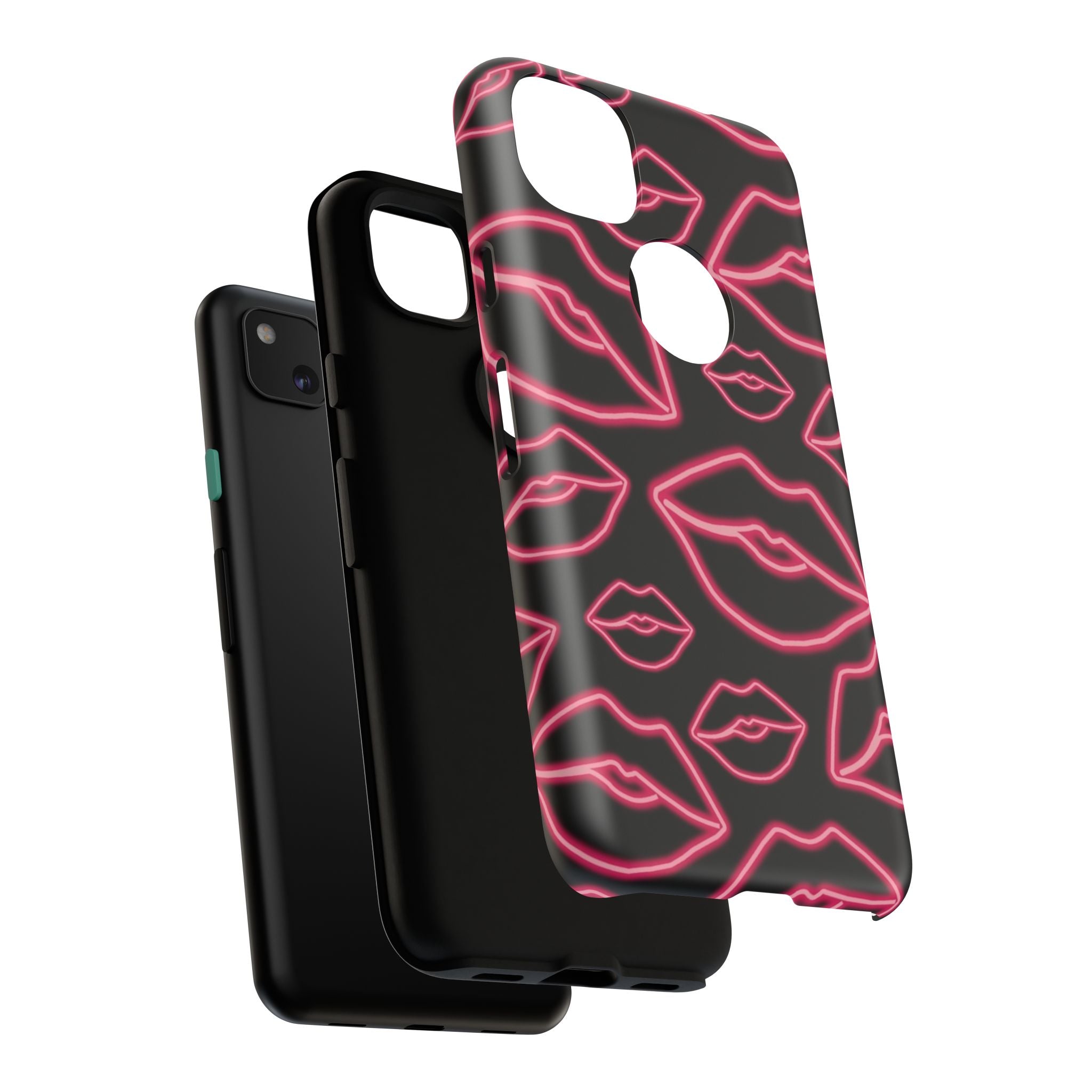 Neon Red Lips Phone Case