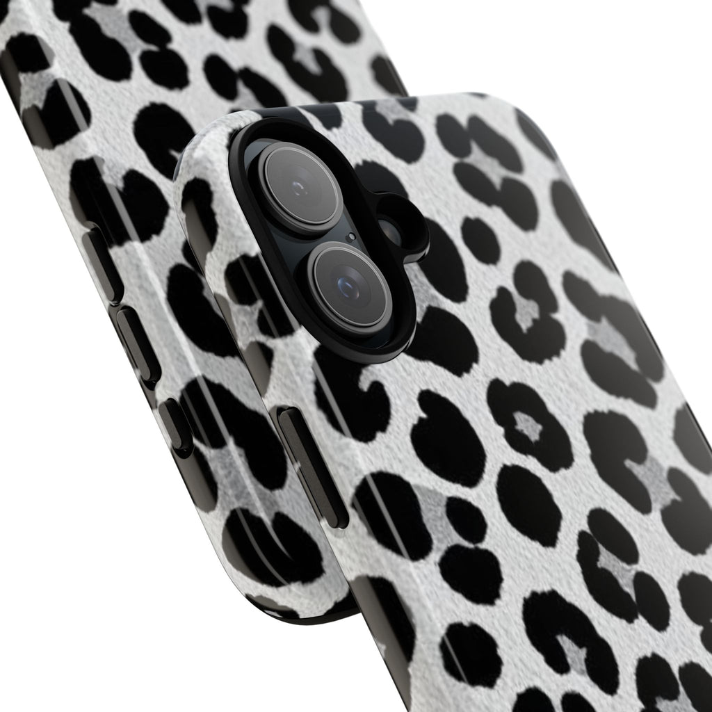 Black and White Leopard Print Phone Case