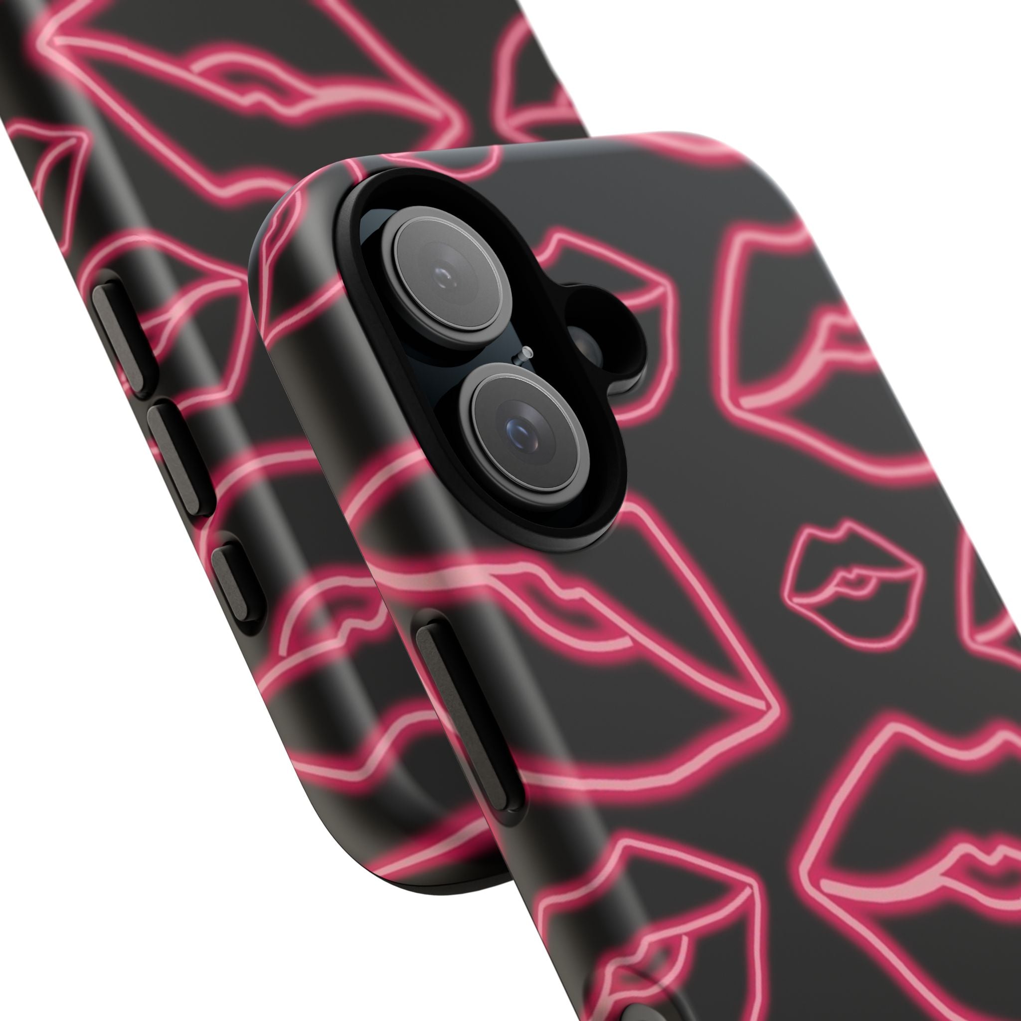 Neon Red Lips Phone Case