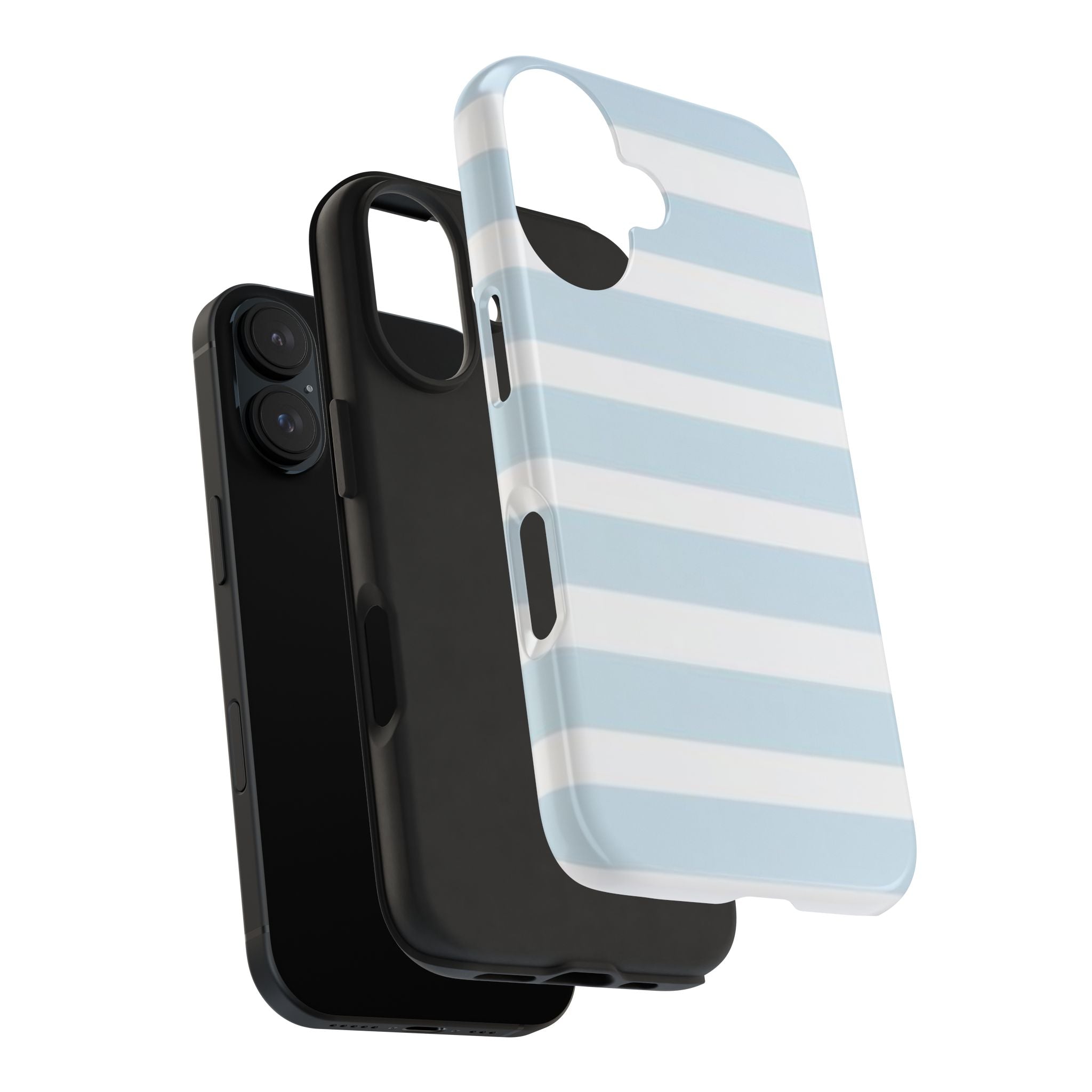 Light Blue Striped Phone Case