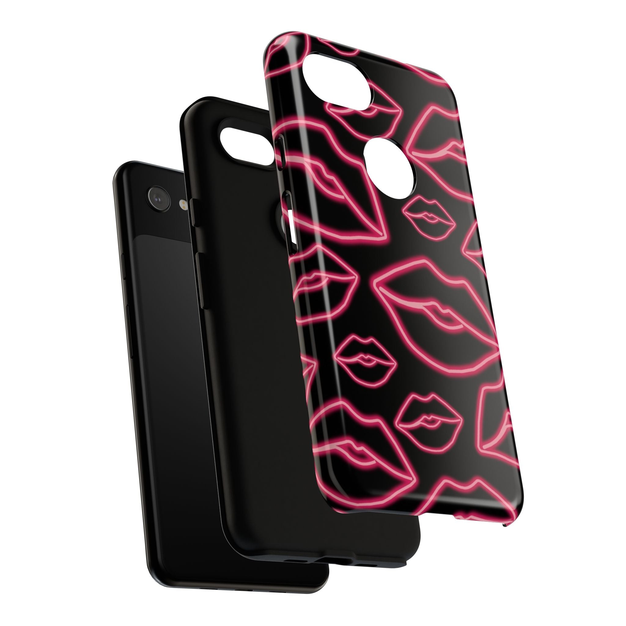 Neon Red Lips Phone Case