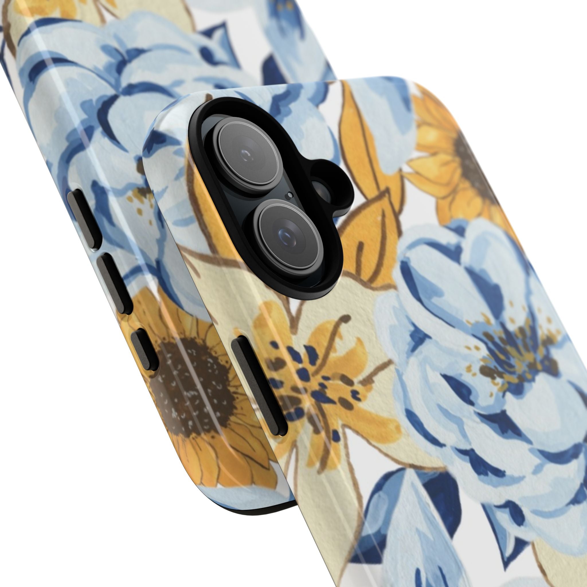 Golden Yellow and Navy Blue Phone Case