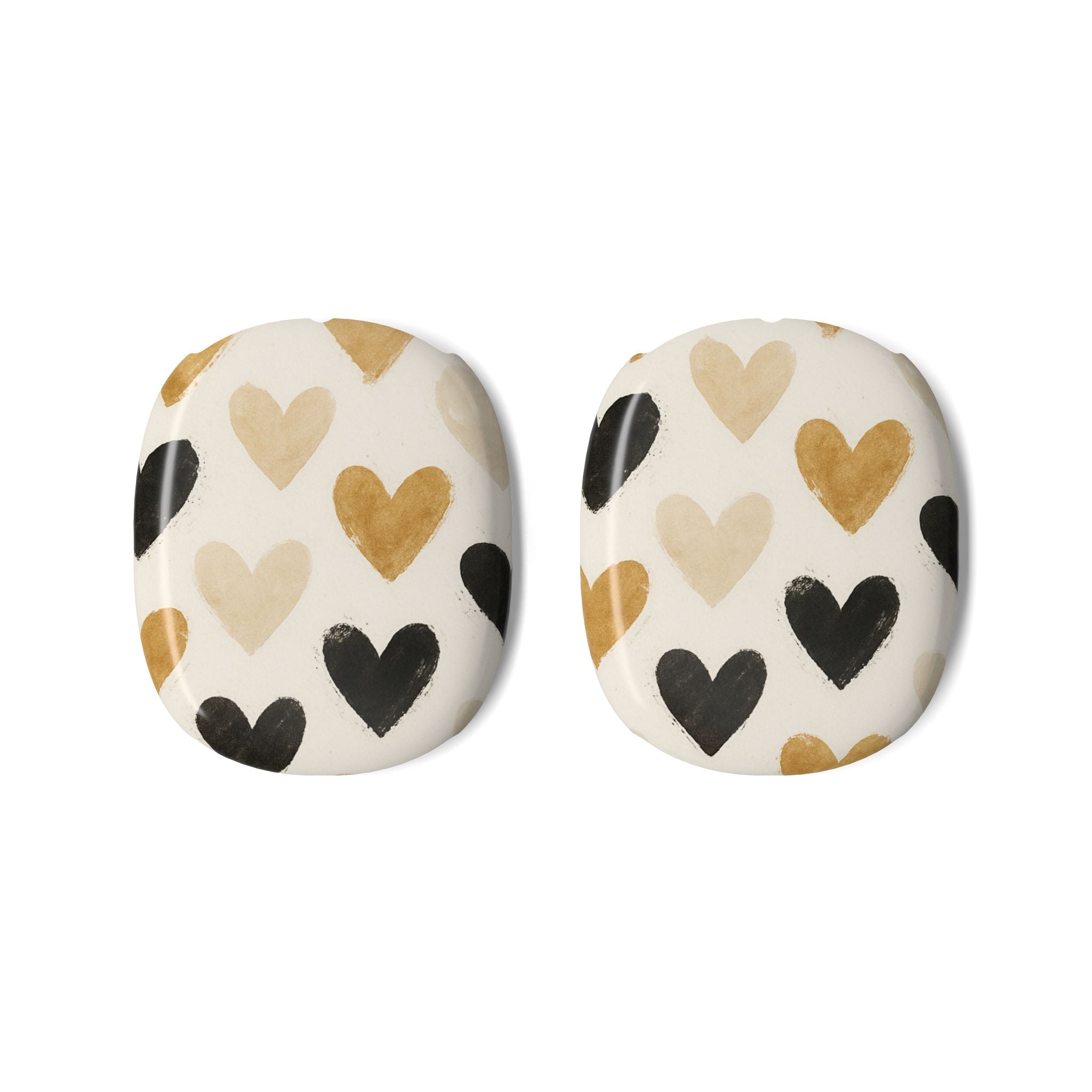 Beige Hearts Airpods Max Case