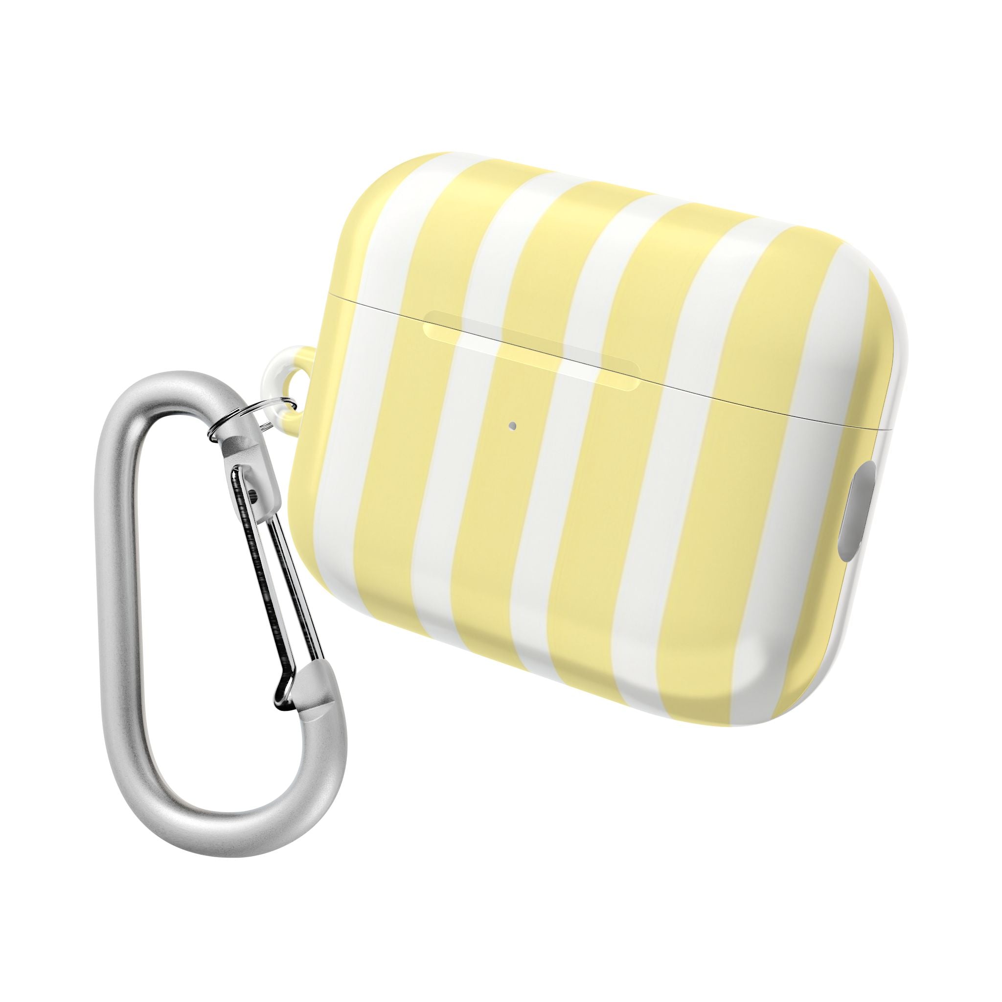 Butter Yellow Striped Airpod Case