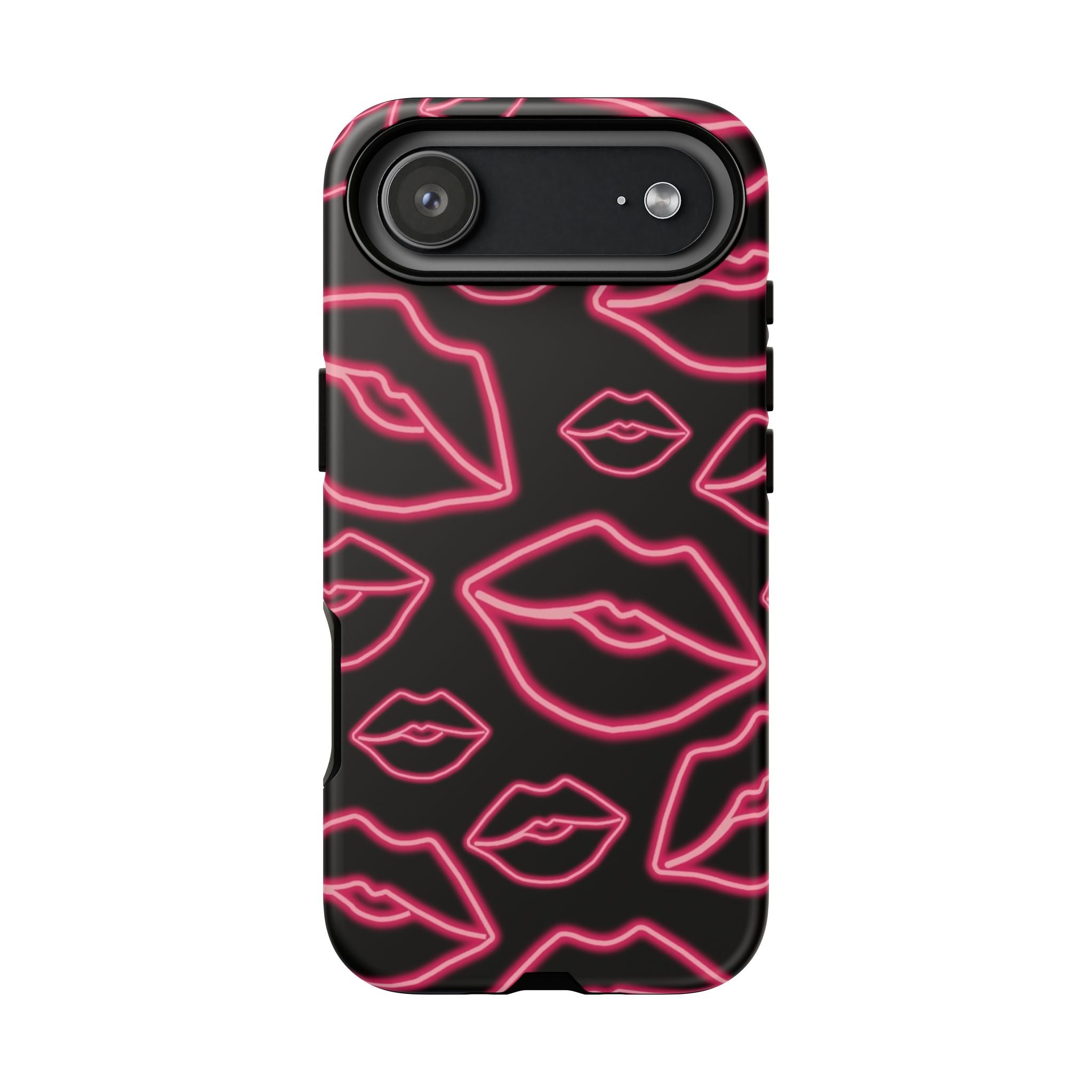 Neon Red Lips Phone Case