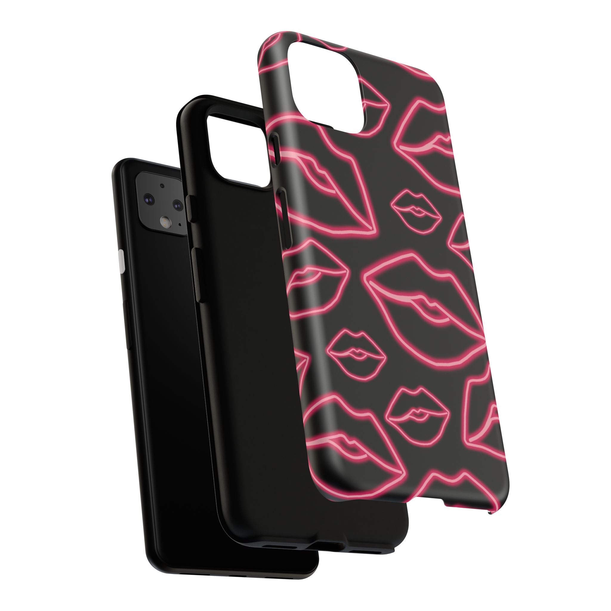 Neon Red Lips Phone Case