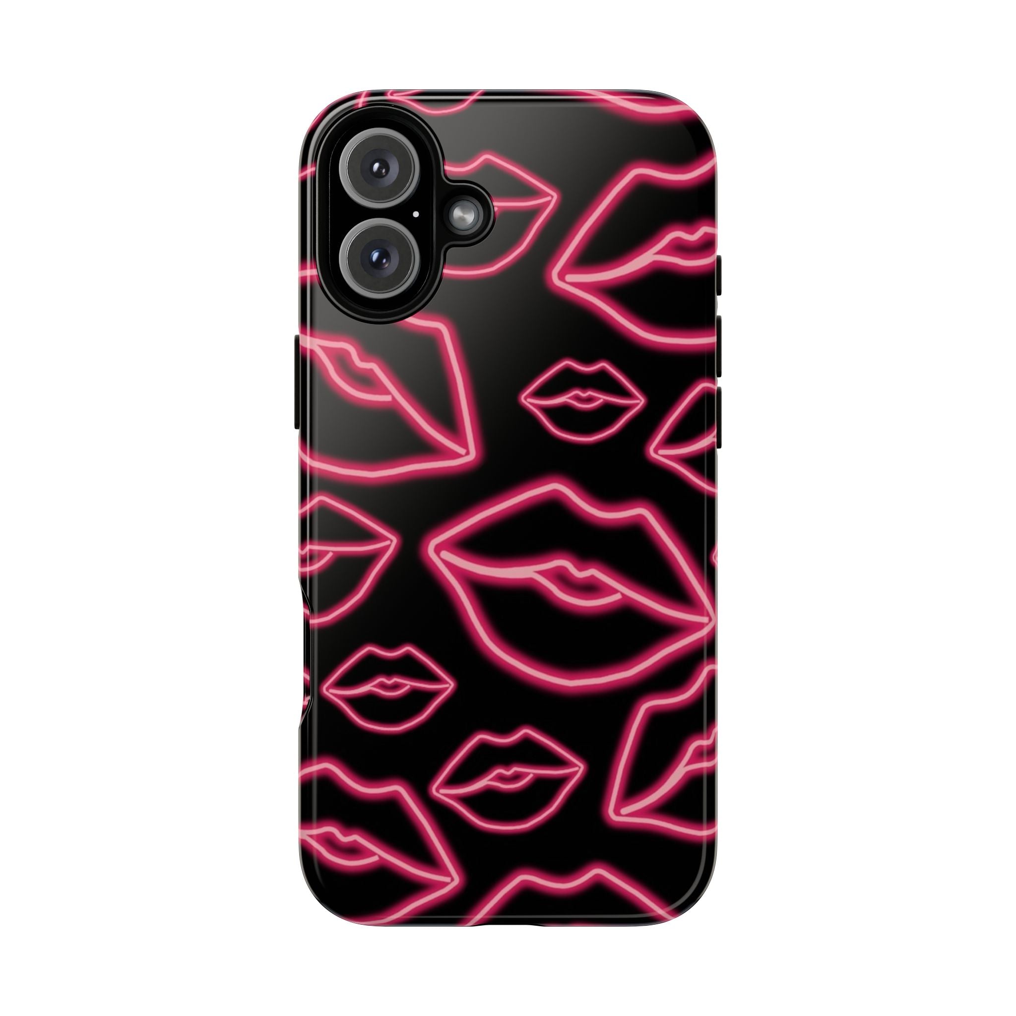 Neon Red Lips Phone Case