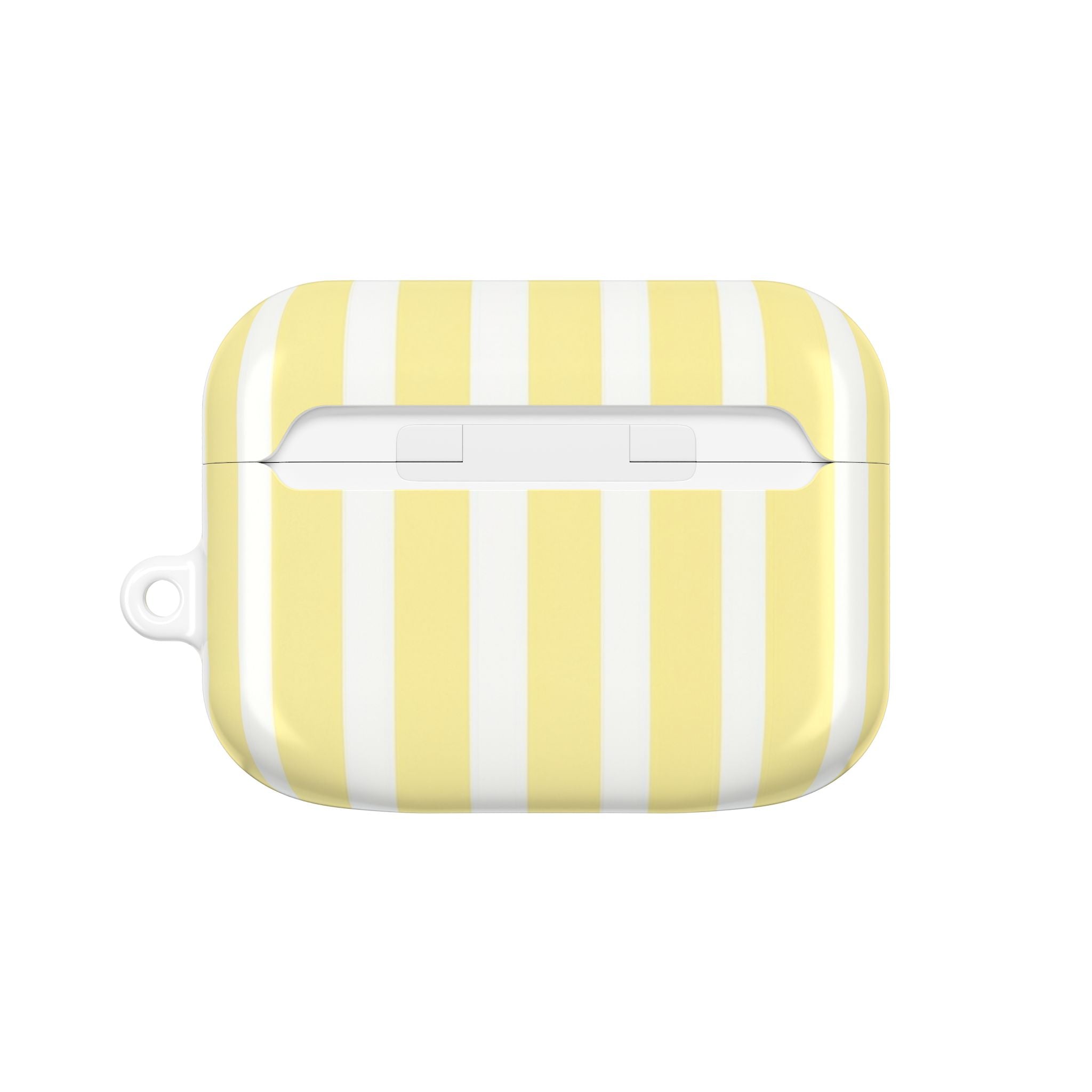 Butter Yellow Striped Airpod Case
