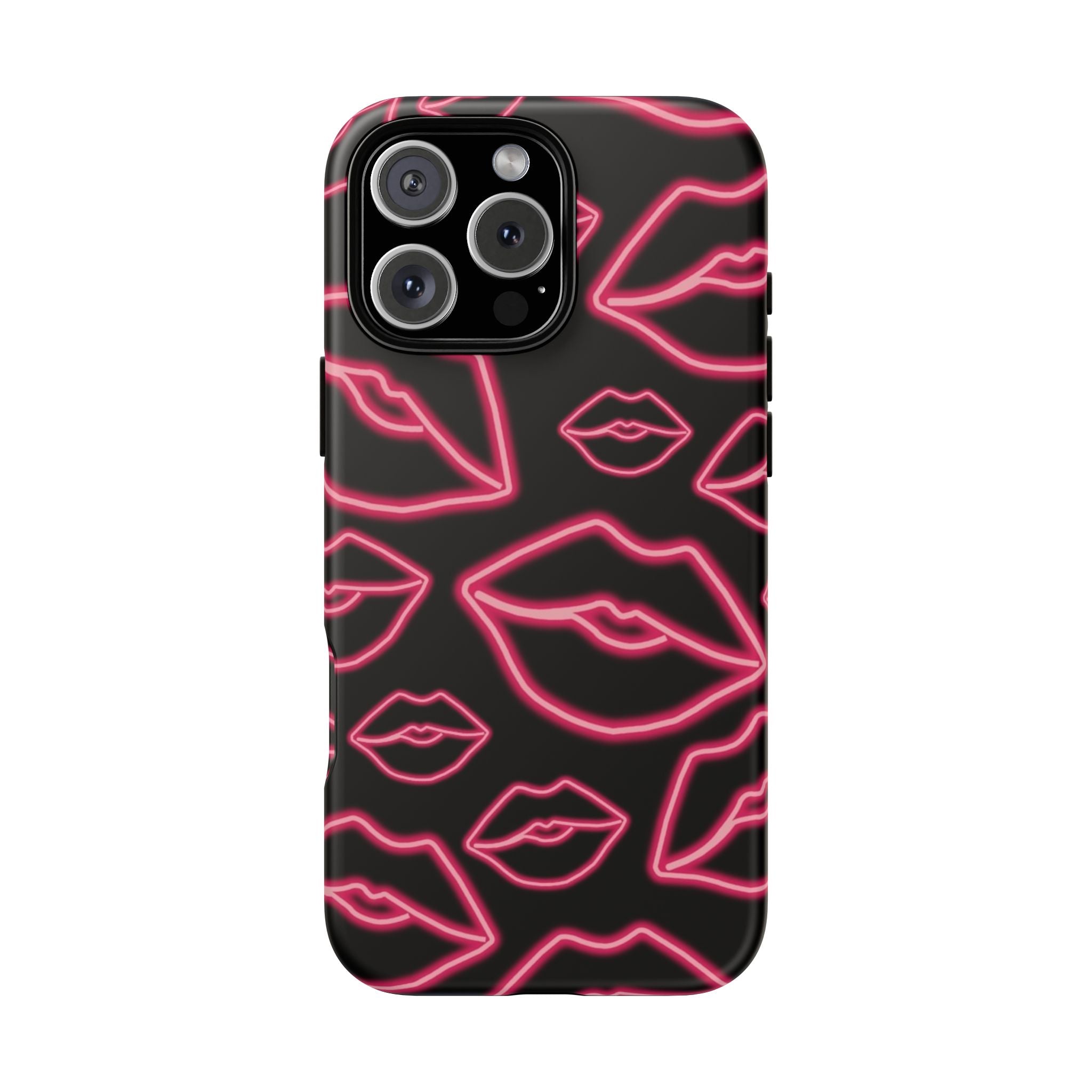 Neon Red Lips Phone Case