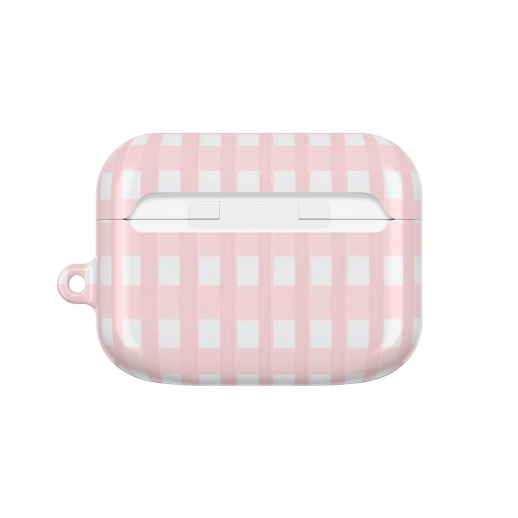 Pink Gingham AirPod Case
