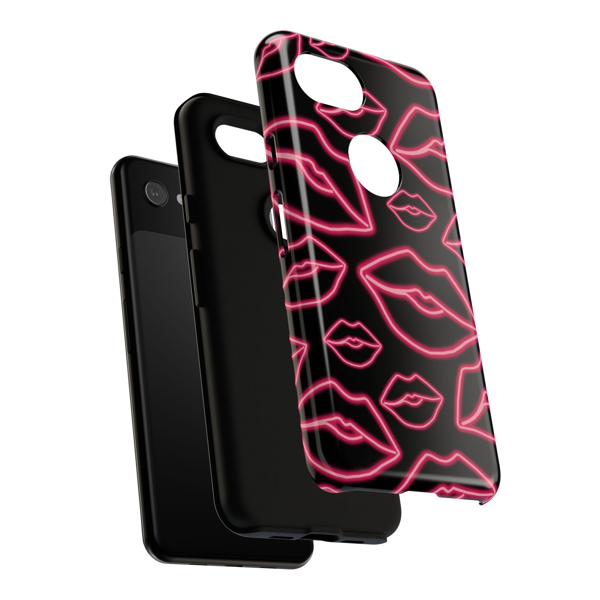 Neon Red Lips Phone Case
