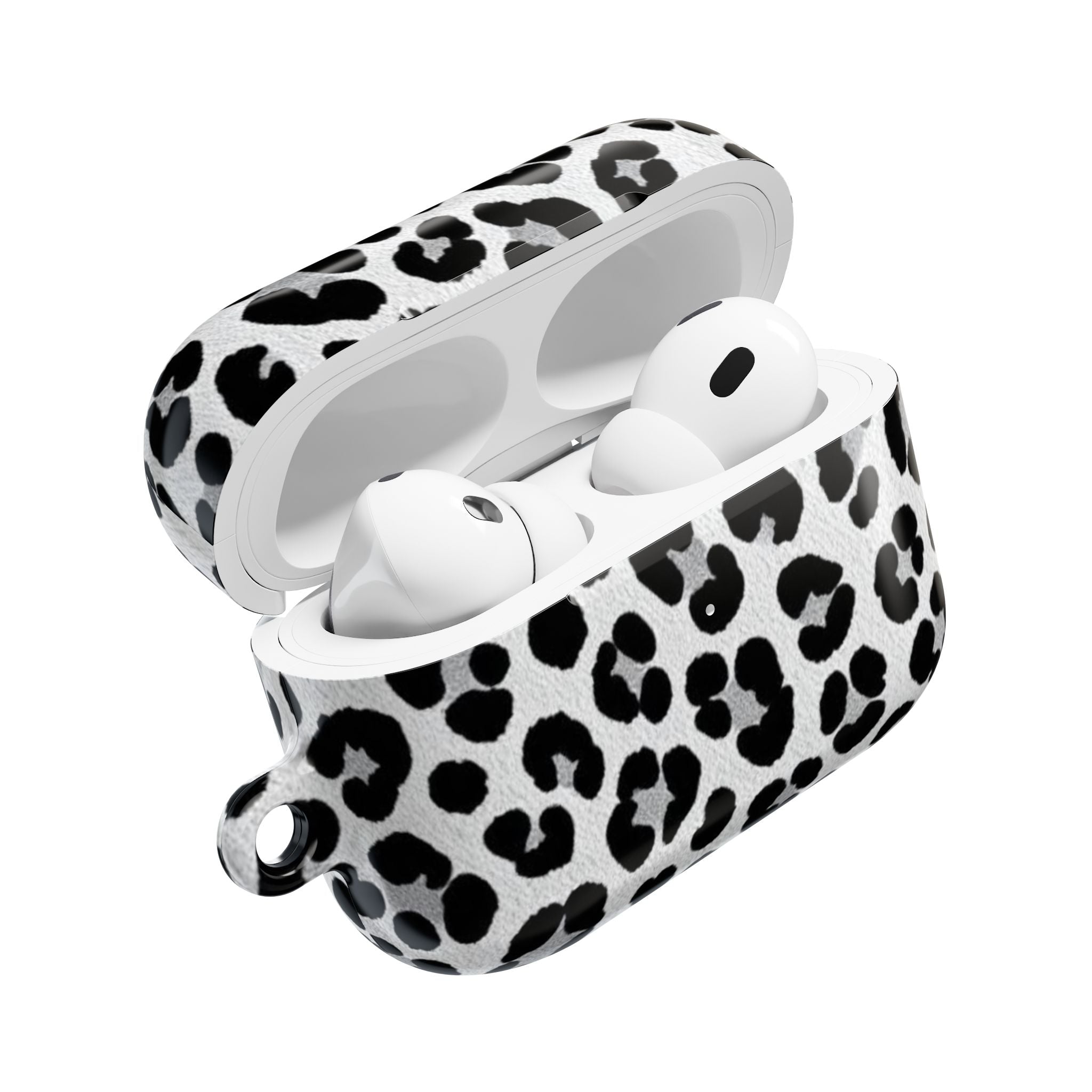 Black Leopard Print Airpods Case