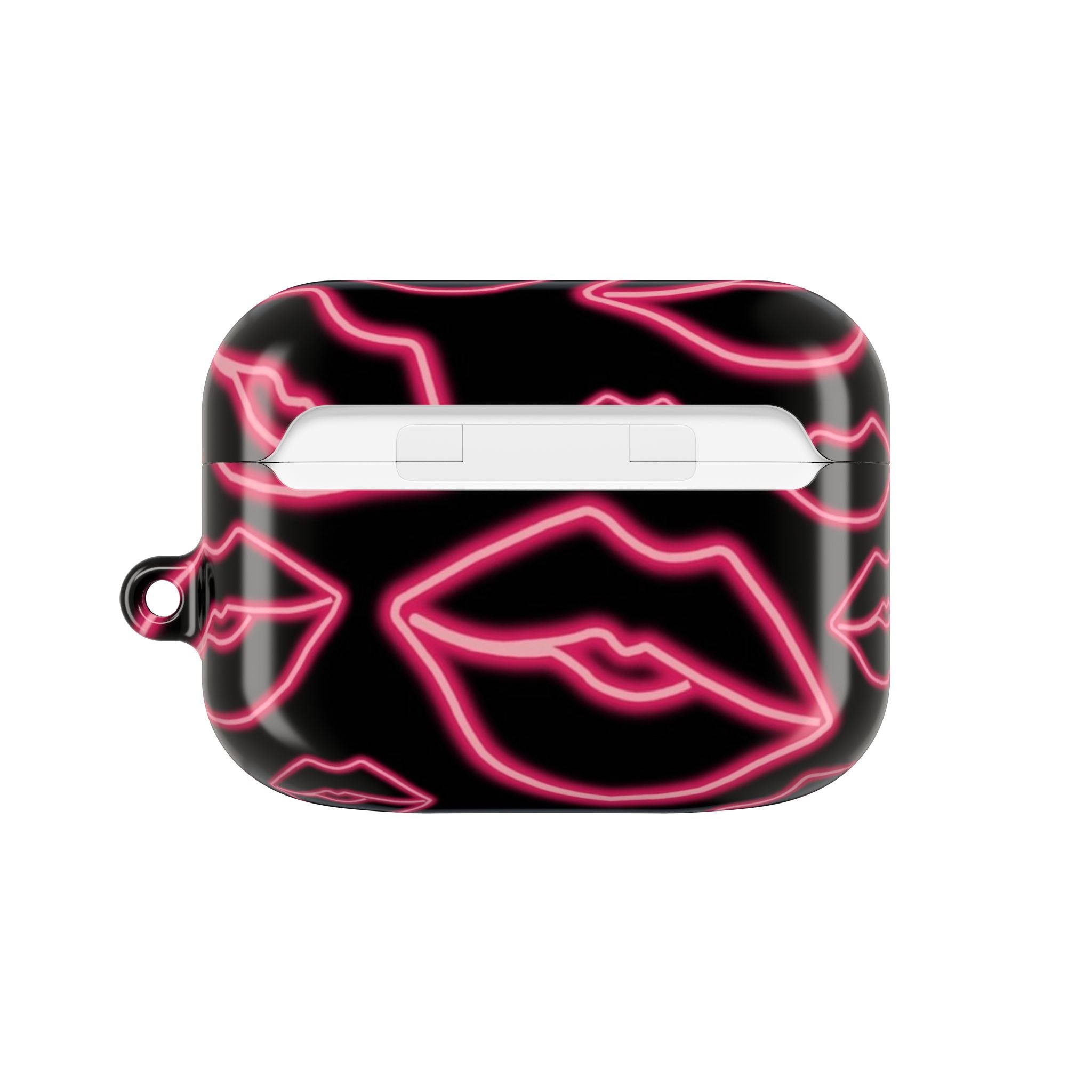 Neon Red Lips Airpod Case