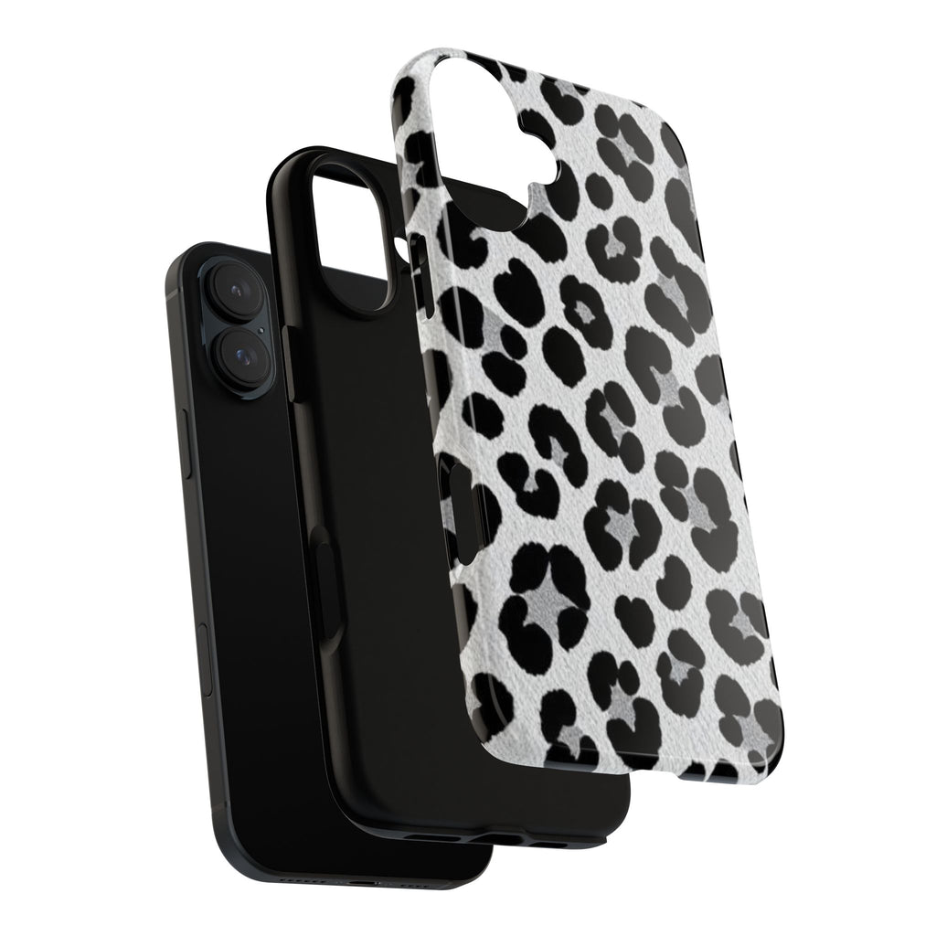 Black and White Leopard Print Phone Case