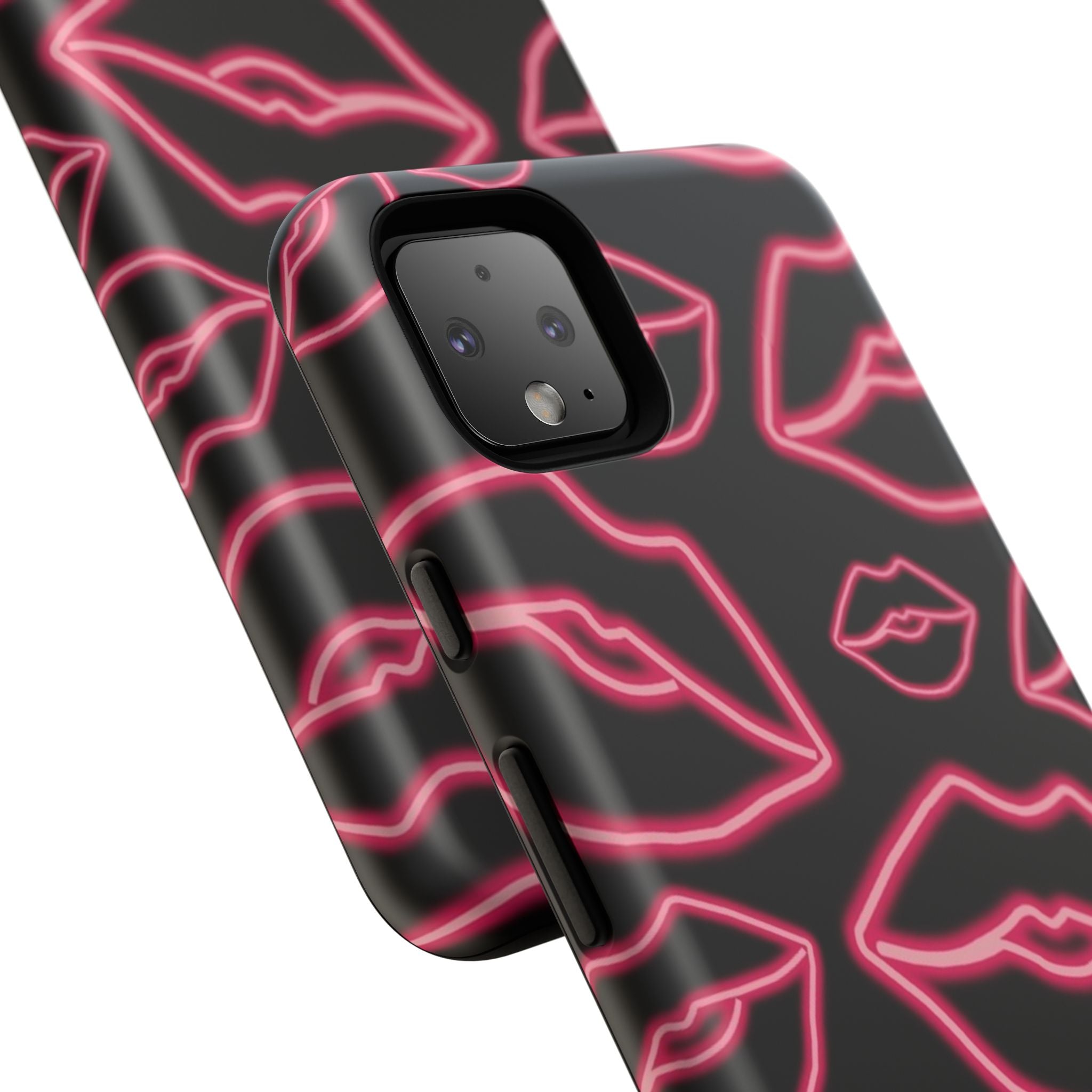 Neon Red Lips Phone Case