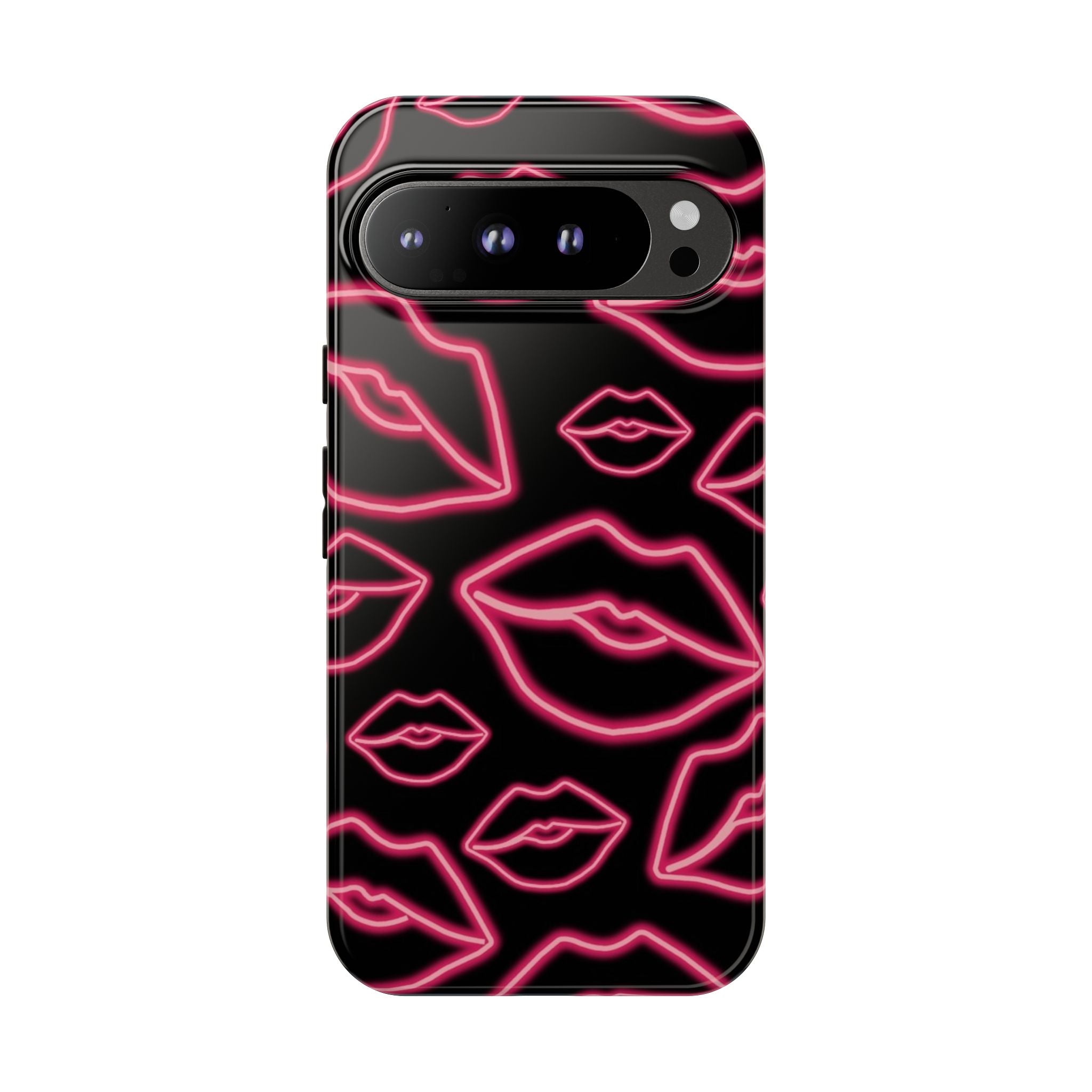 Neon Red Lips Phone Case