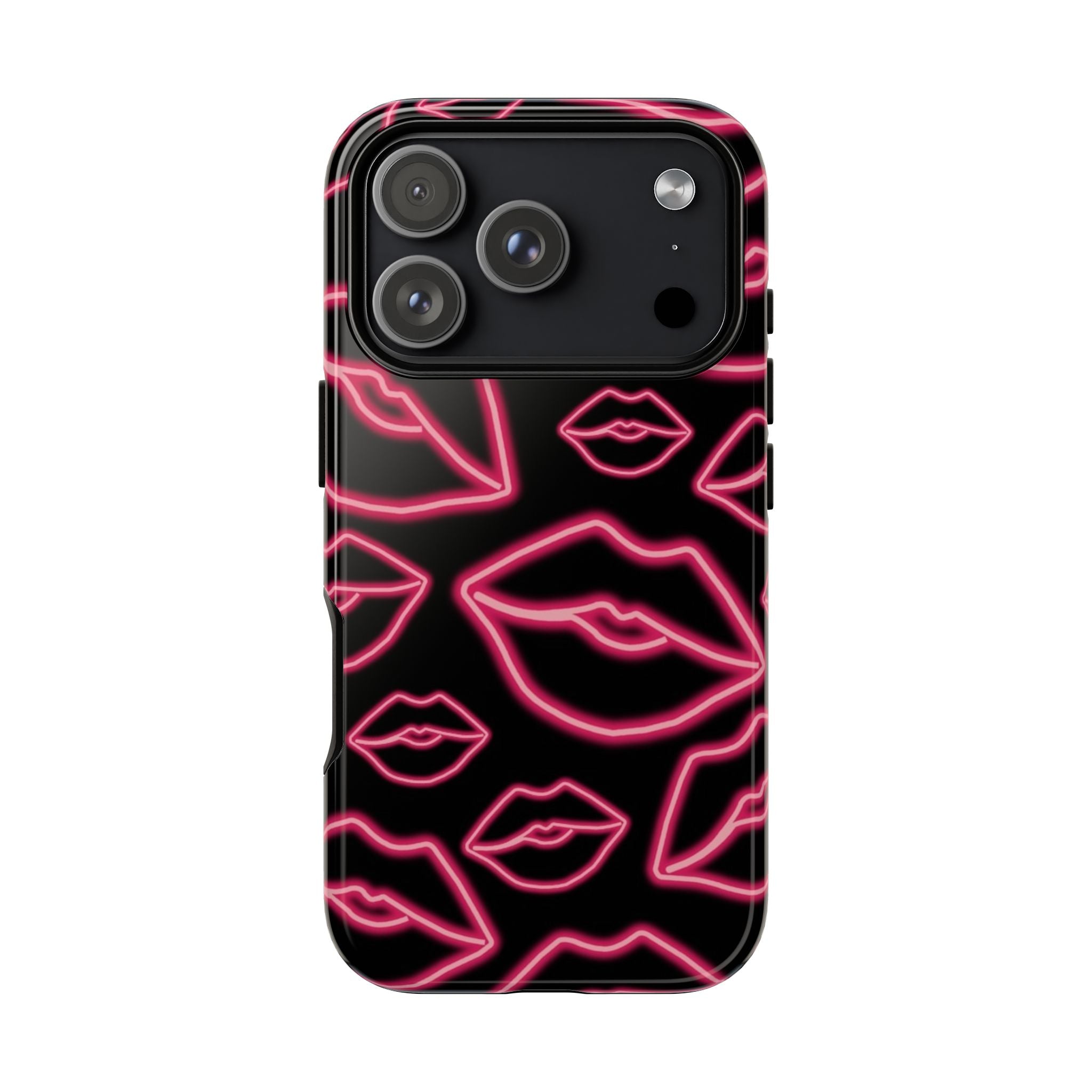 Neon Red Lips Phone Case