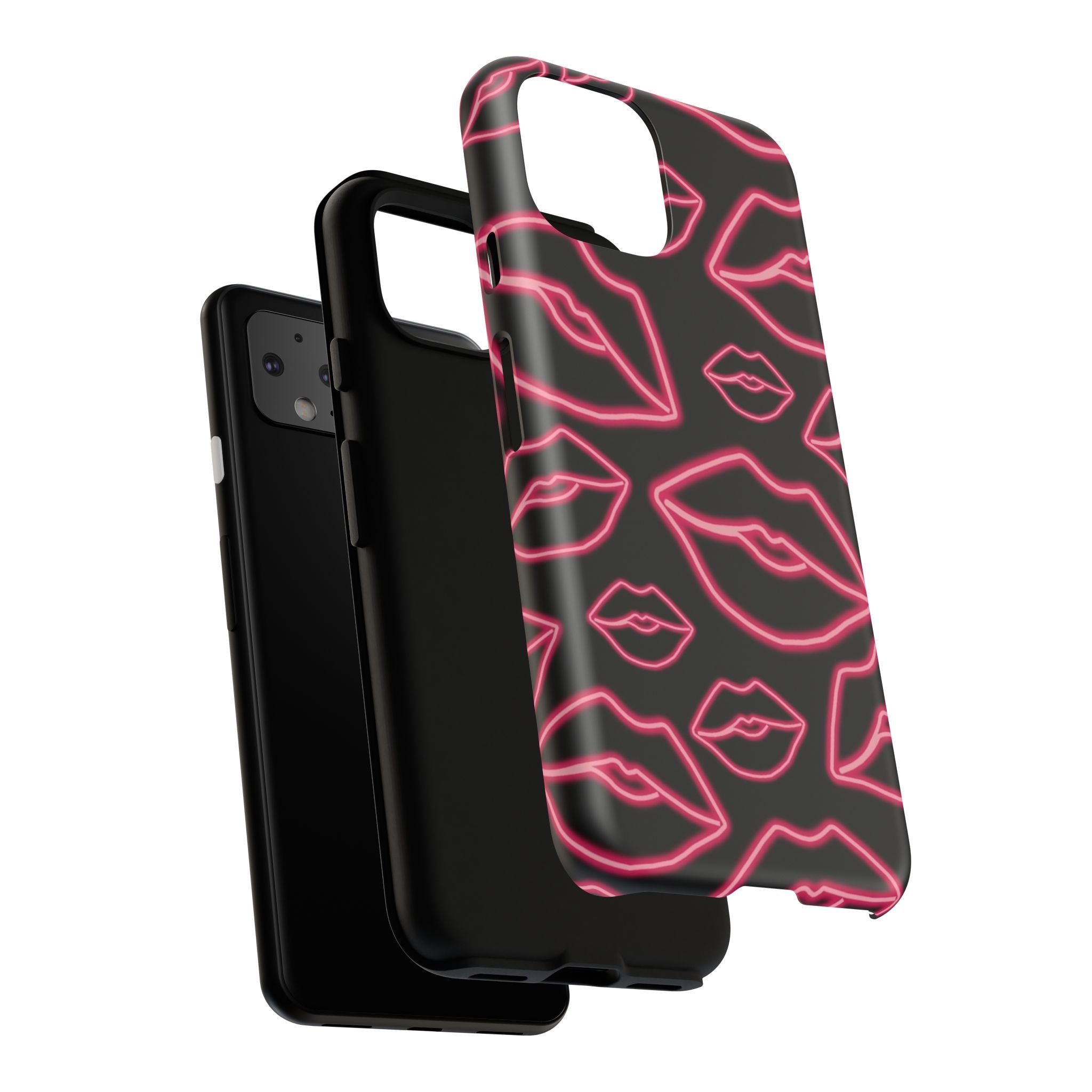 Neon Red Lips Phone Case