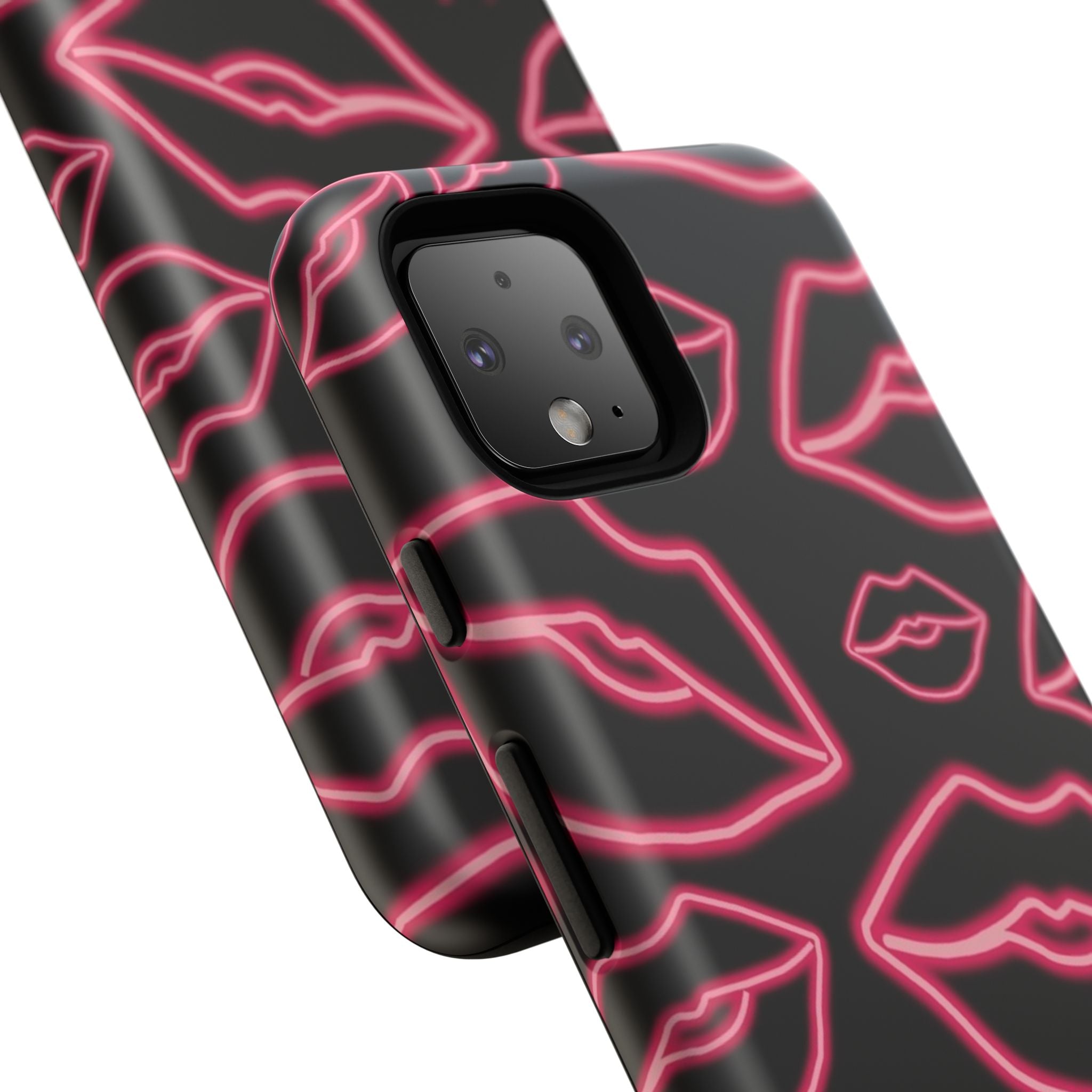 Neon Red Lips Phone Case